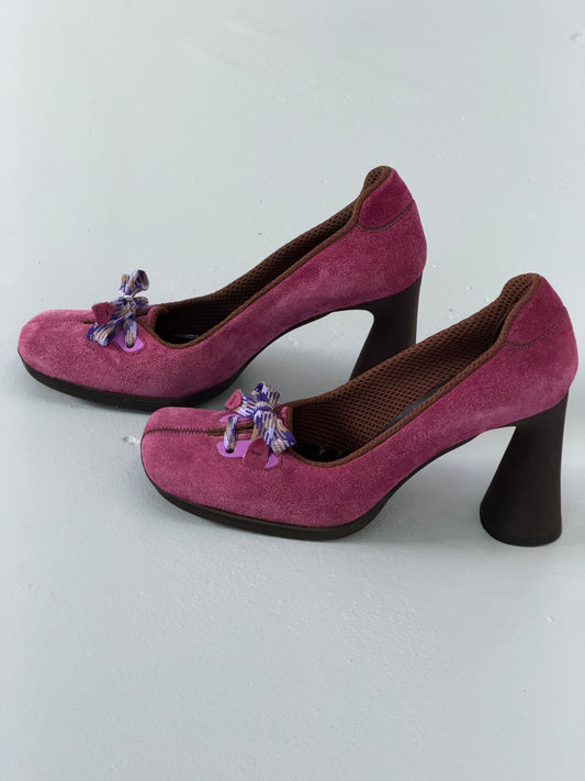 (rare) miu miu fall 1999 butterfly heel suede pumps