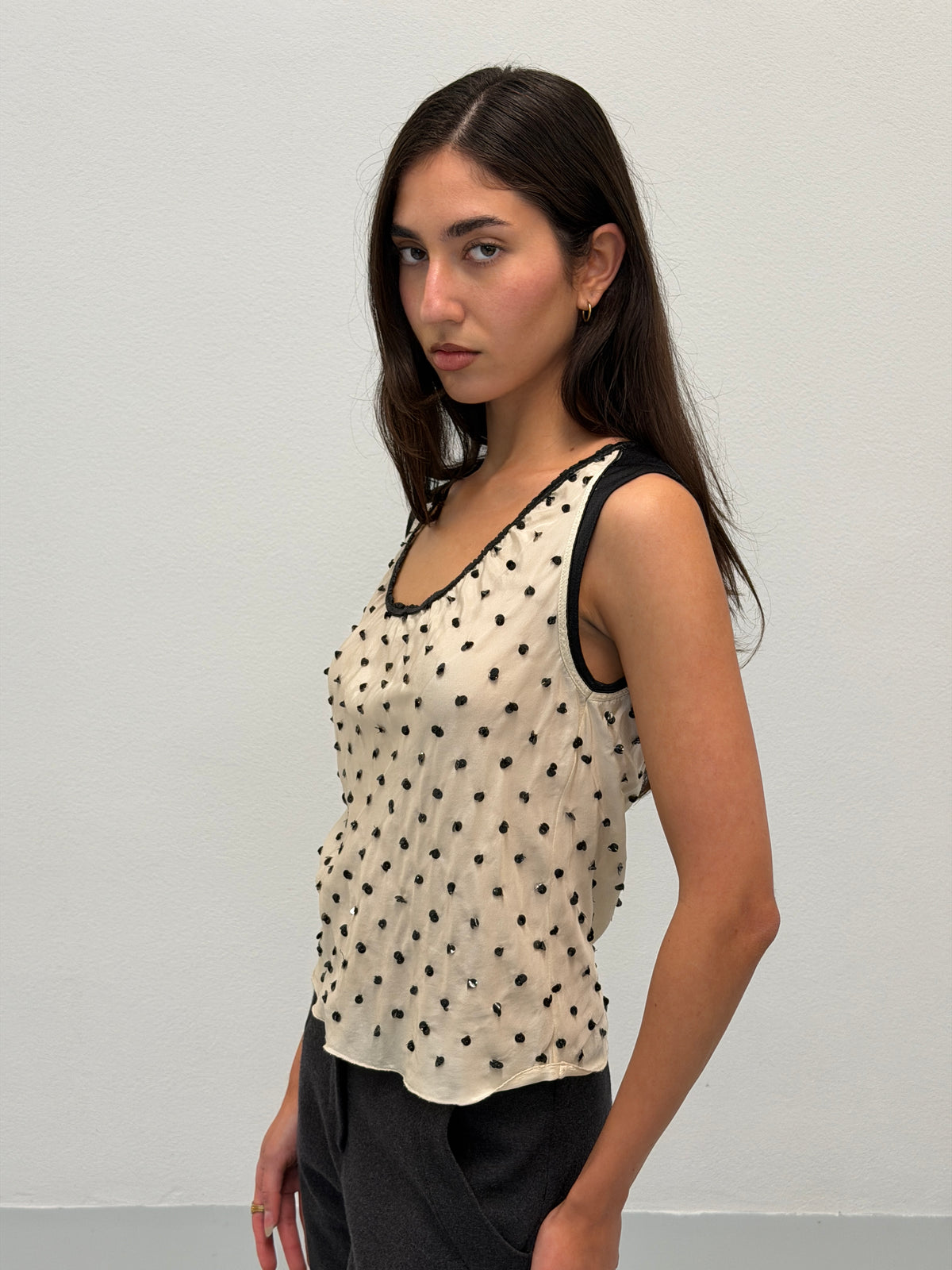 prada spring 2000 sequin blouse