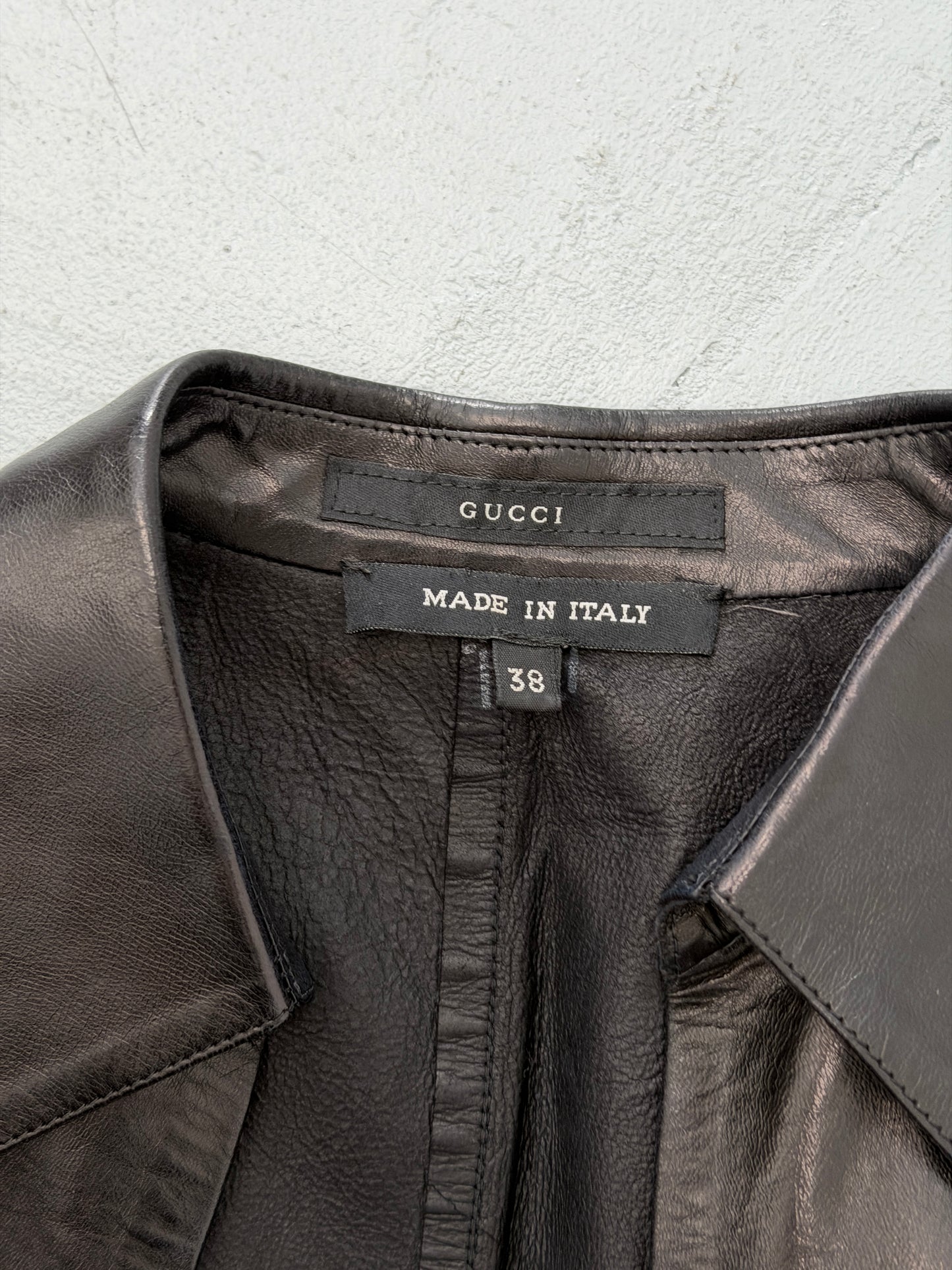 (reserved) gucci fall 1997 leather jacket