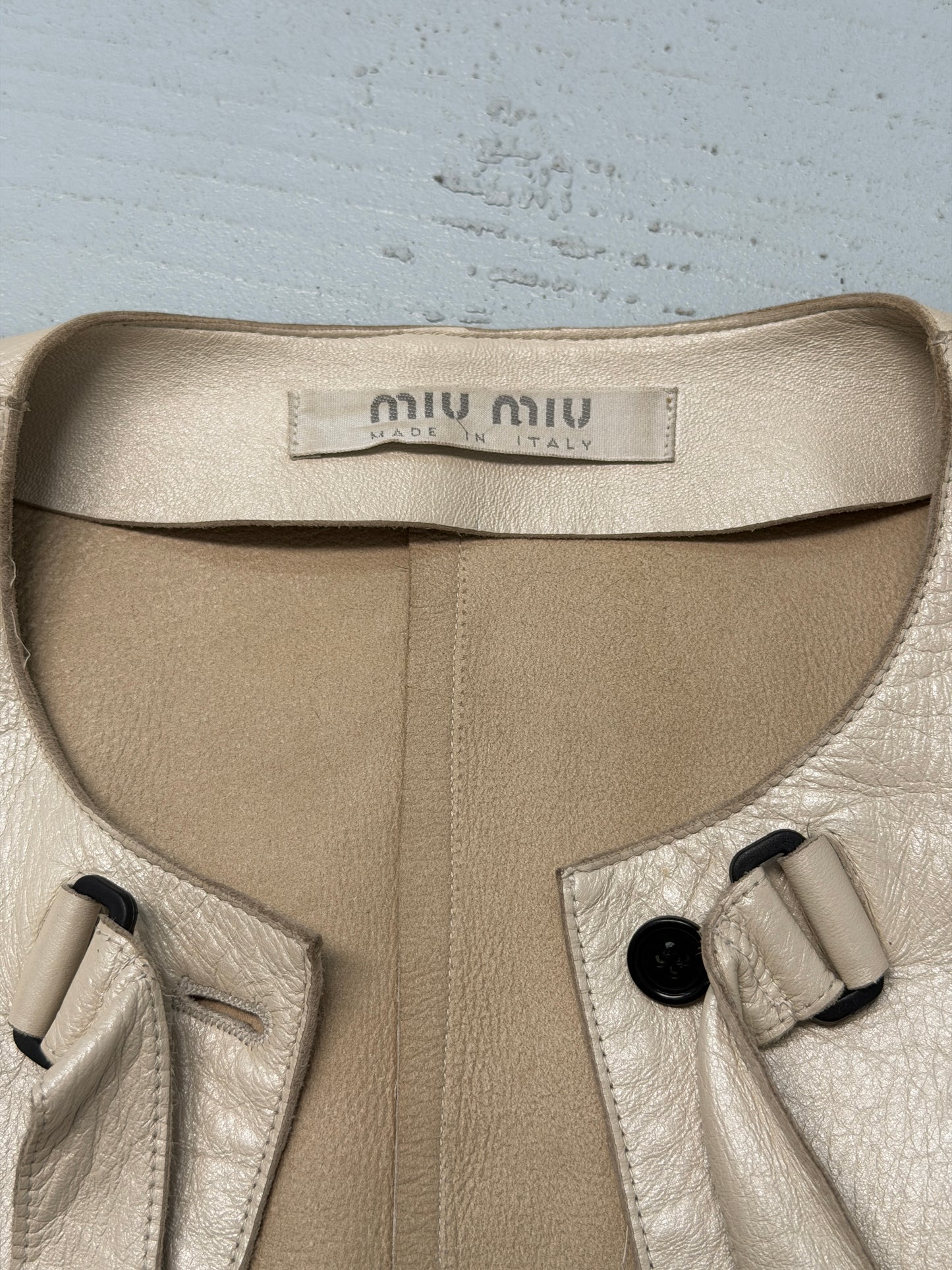 (rare) miu miu spring summer 2000 runway leather jacket