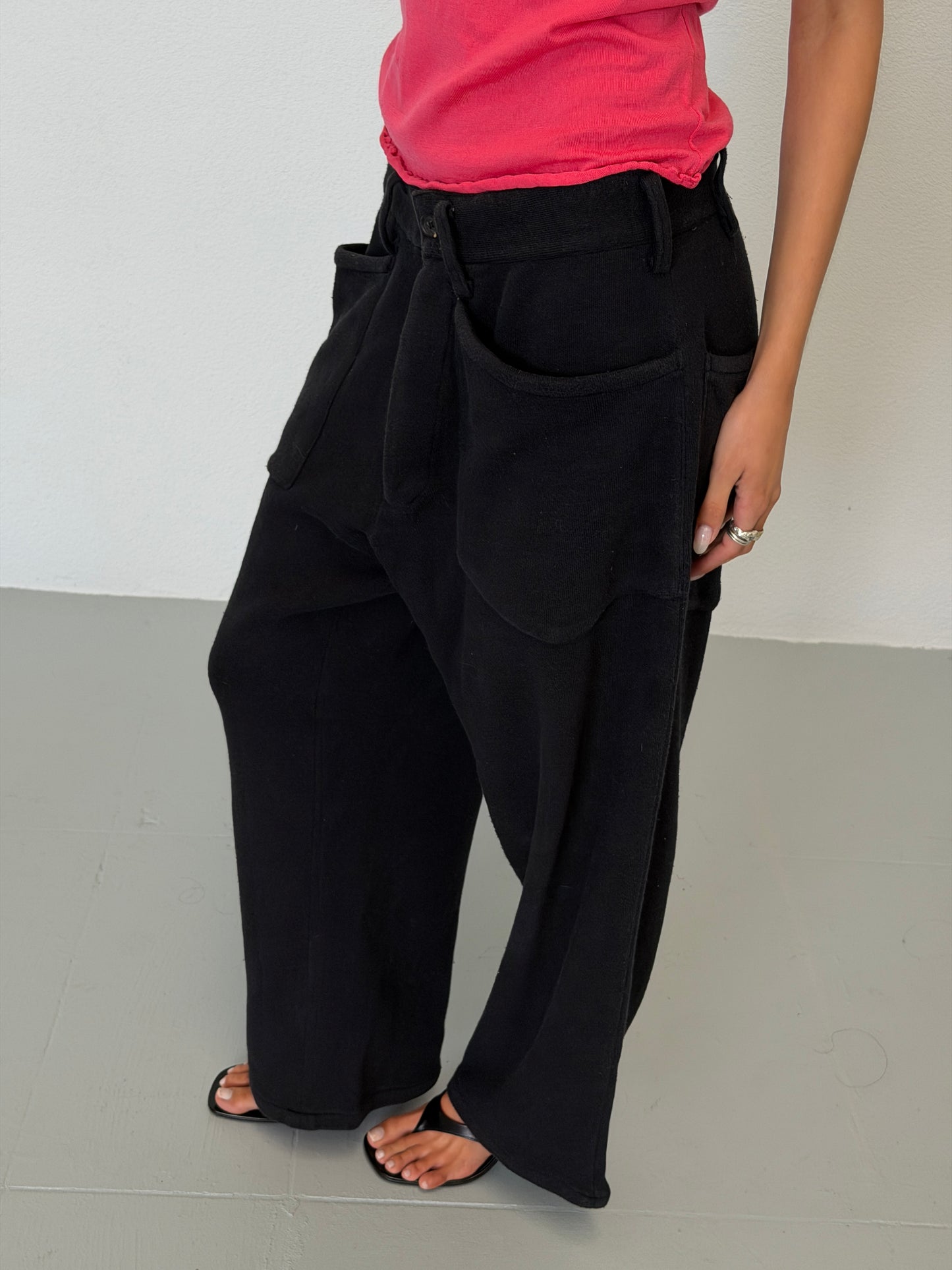 yohji yamamoto 1980s wide leg trousers