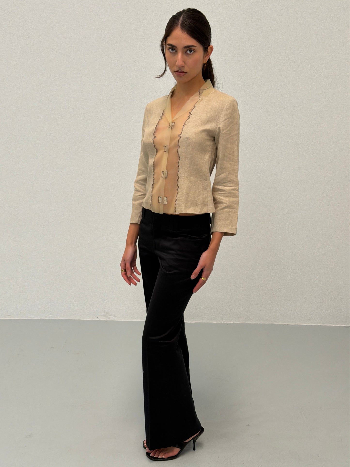 (permanent collection) prada spring 1998 glaze cotton jacket