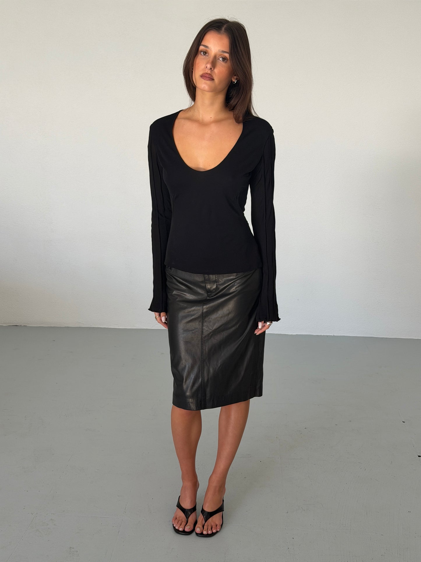 yves saint laurent spring summer 2003 by tom ford bell sleeve top