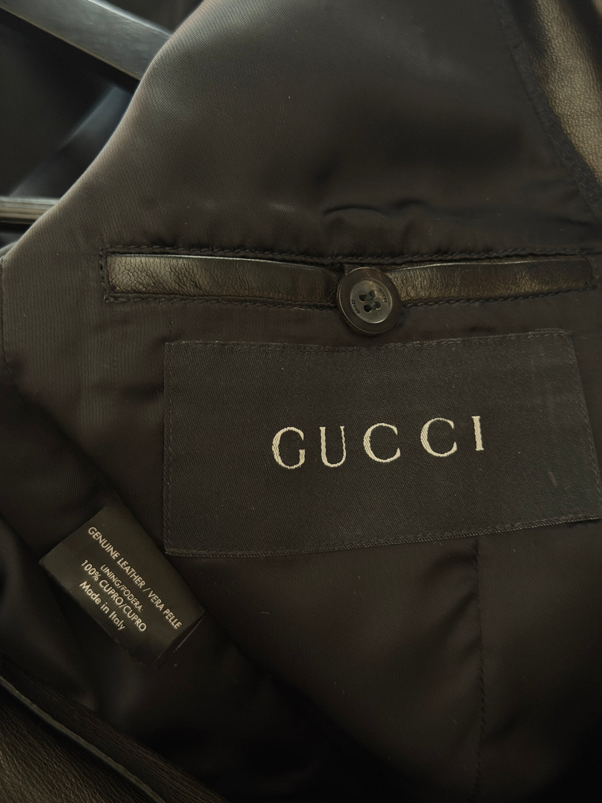 gucci fall winter 1997 wrap leather jacket