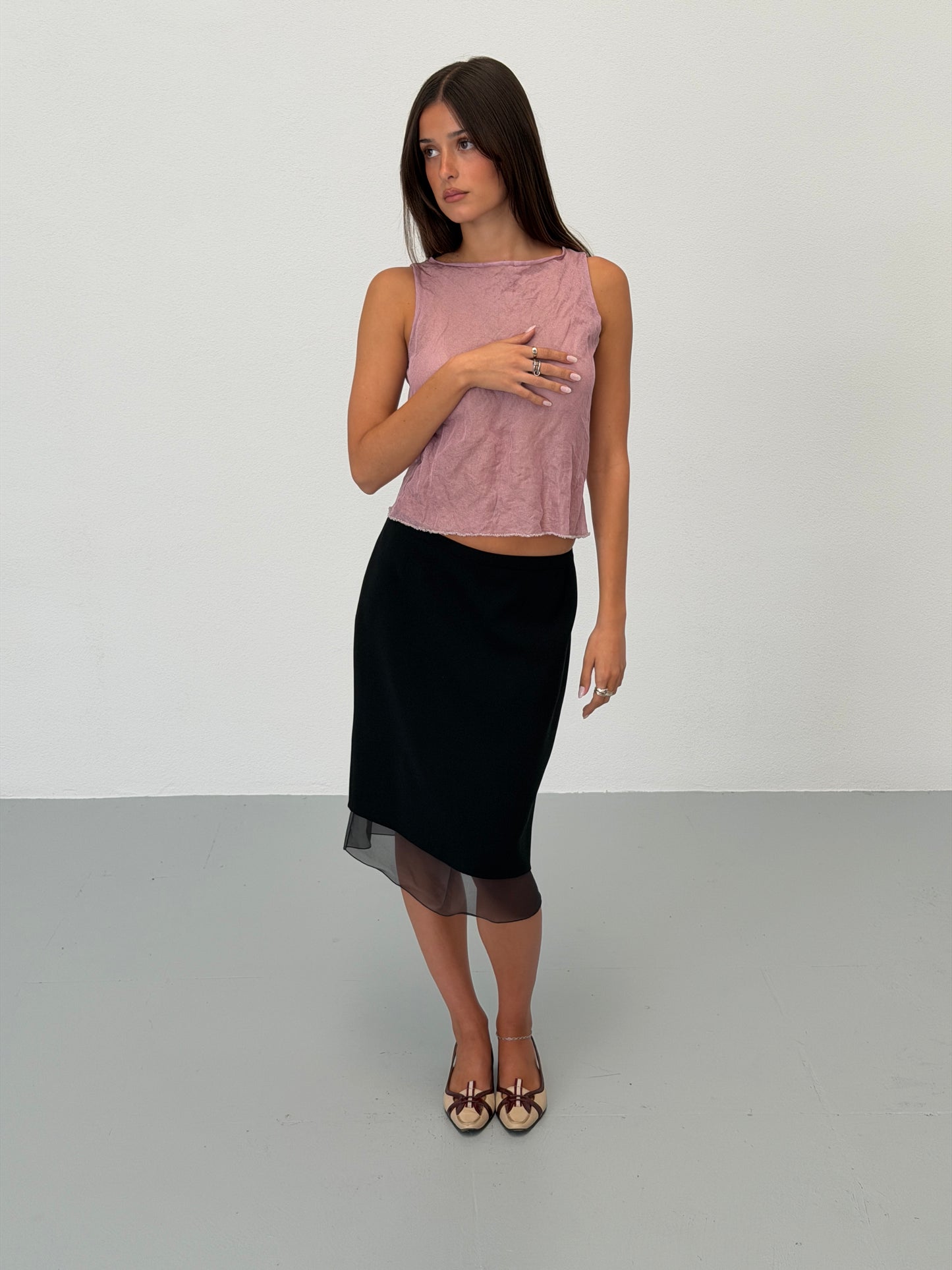 alberta ferretti spring 2000 runway sheer top