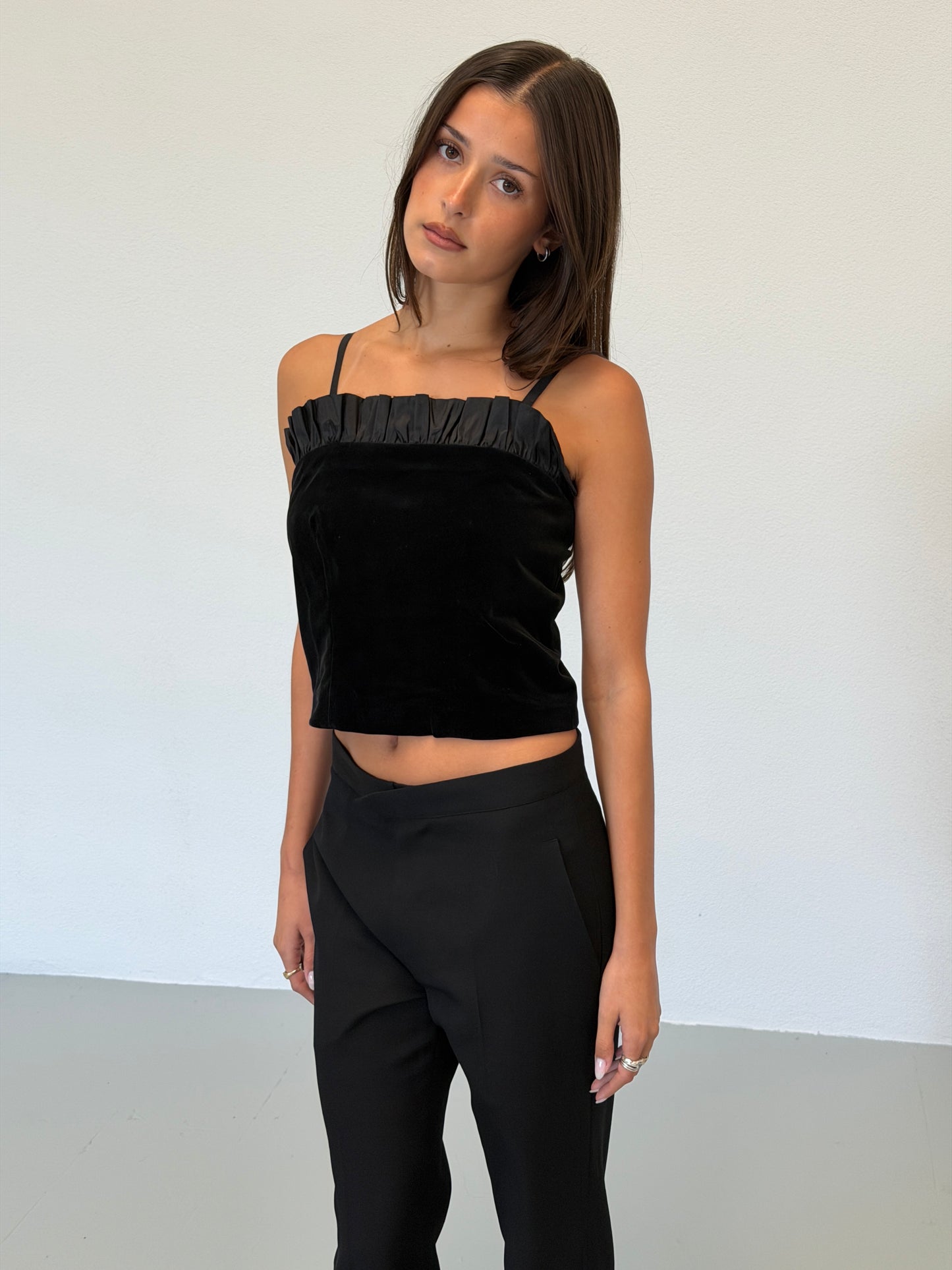 yves saint laurent 1980s velvet bustier