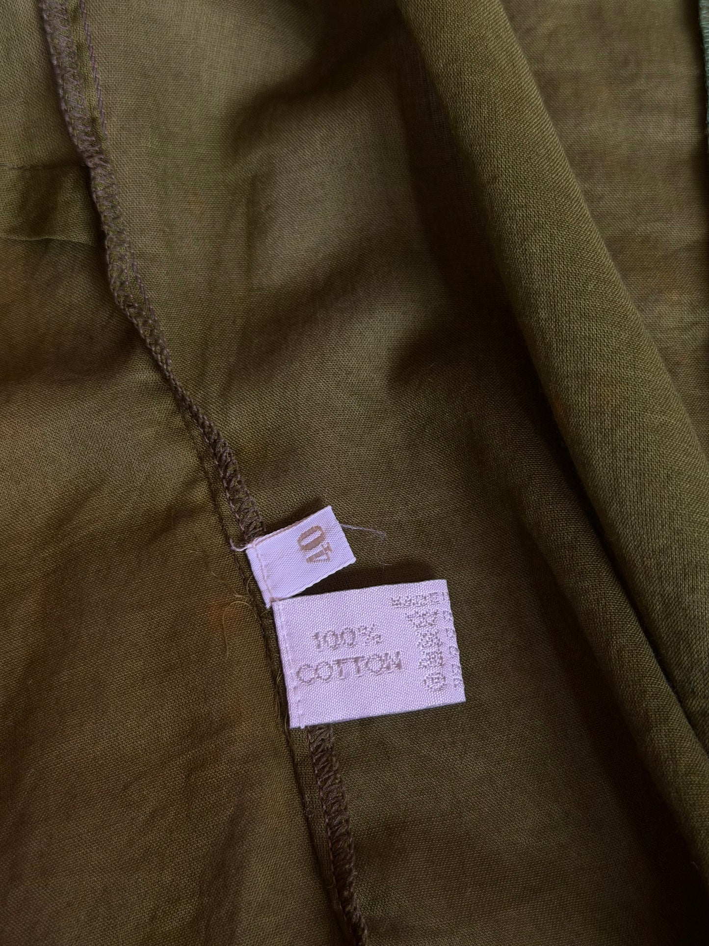 miu miu ss 1996 olive linen blouse
