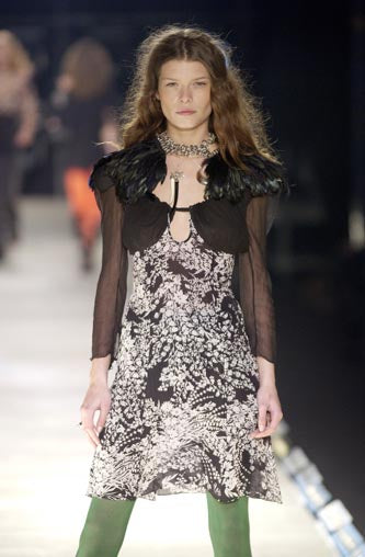 chloé by phoebe philo fall 2003 silk chiffon dress