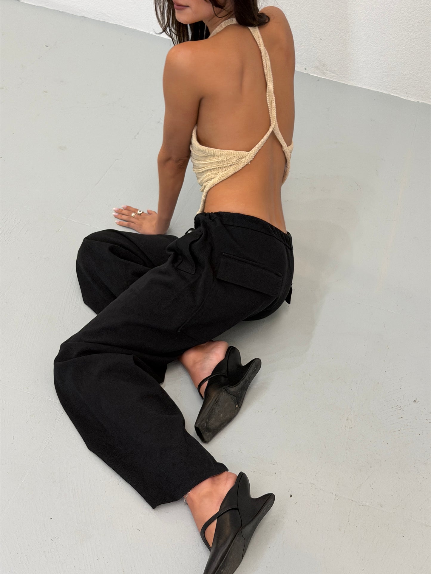 emporio armani 1990s racer back twist top