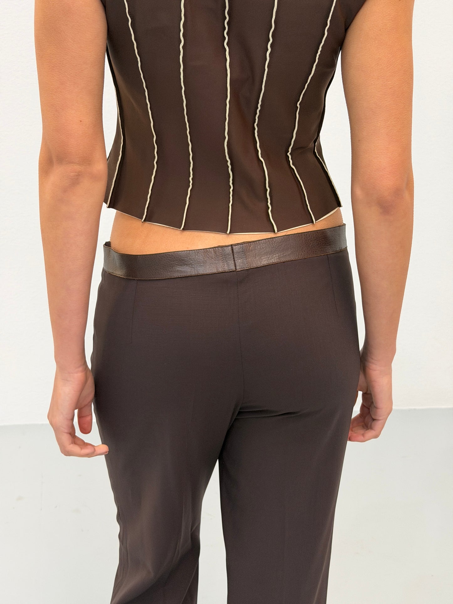 fendi fall winter 2003 leather waist trousers