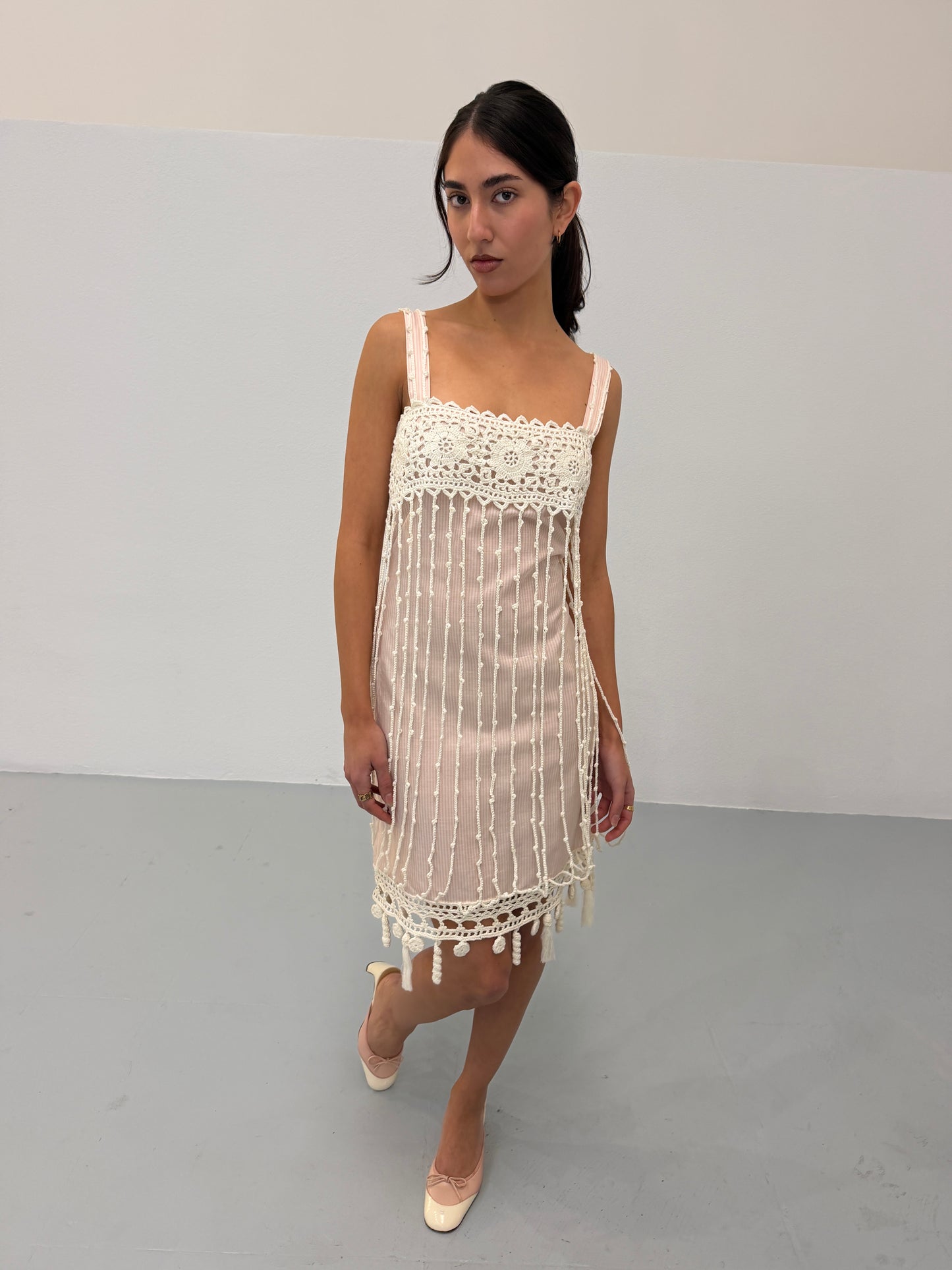 (rare) chanel spring summer 2005 crochet dress