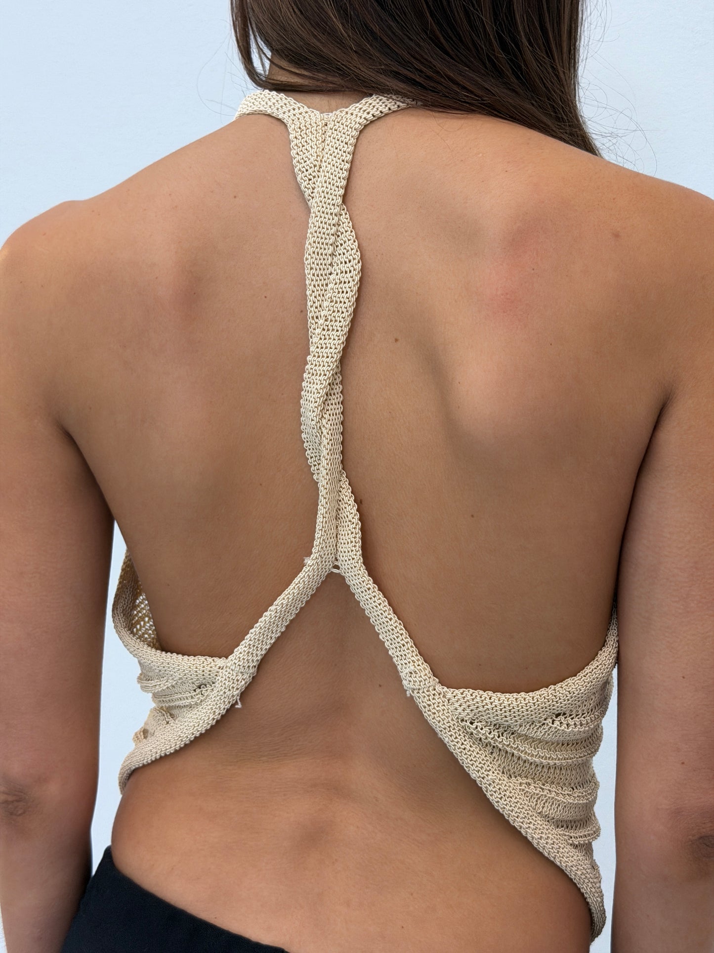 emporio armani 1990s racer back twist top