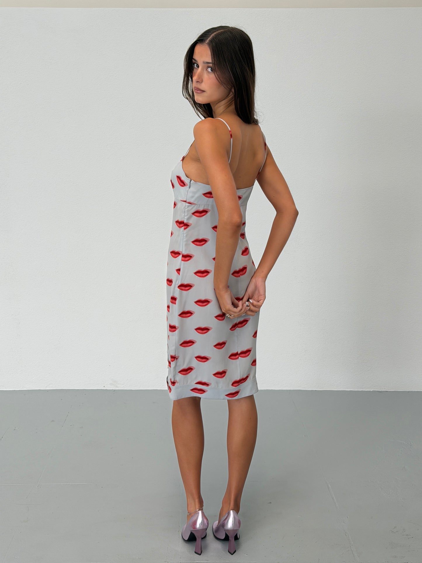 (rare) prada spring 2000 lip print dress