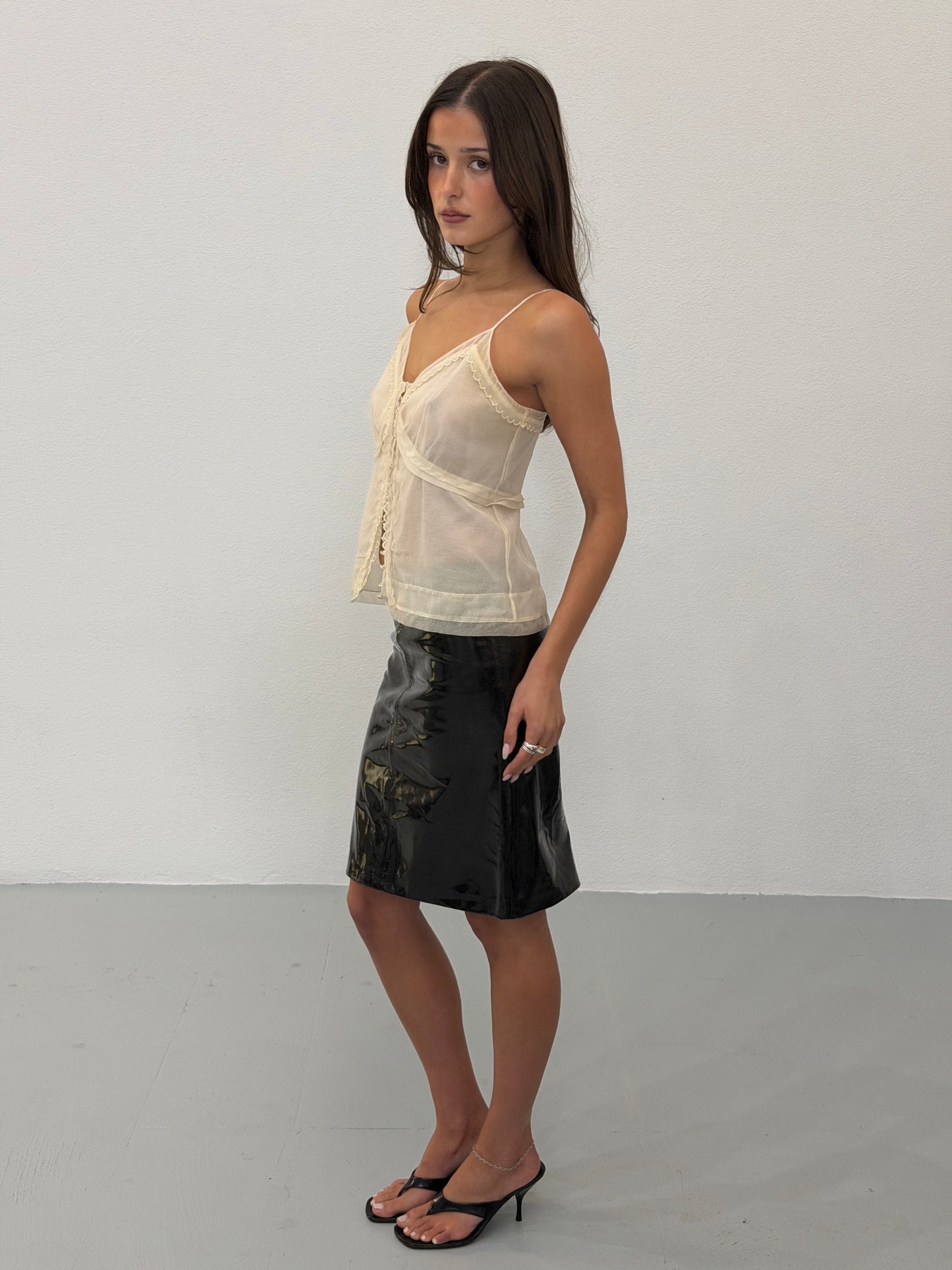 chloé fall 2004 by phoebe philo ivory silk camisole
