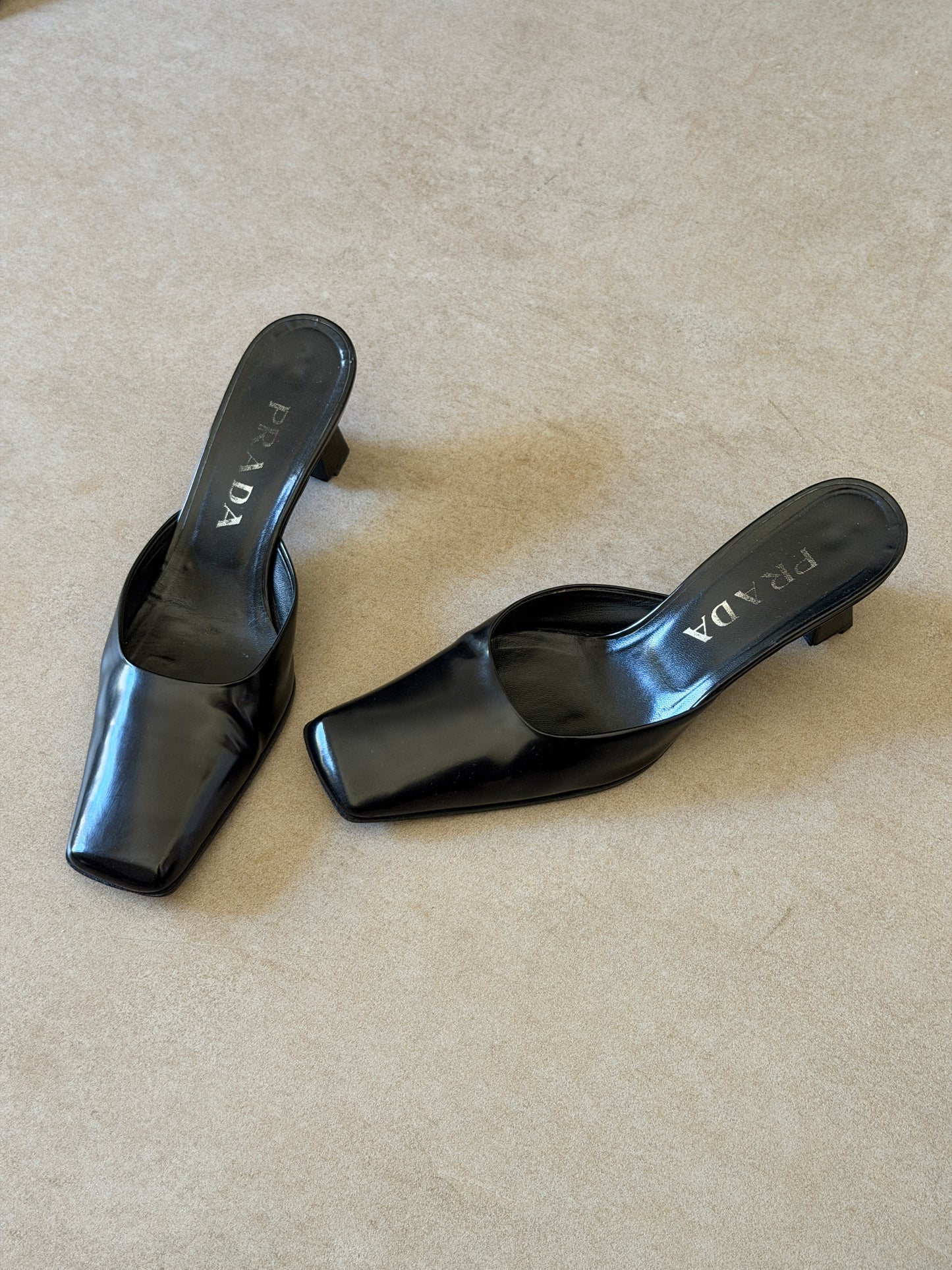 prada spring summer 1999 leather mules