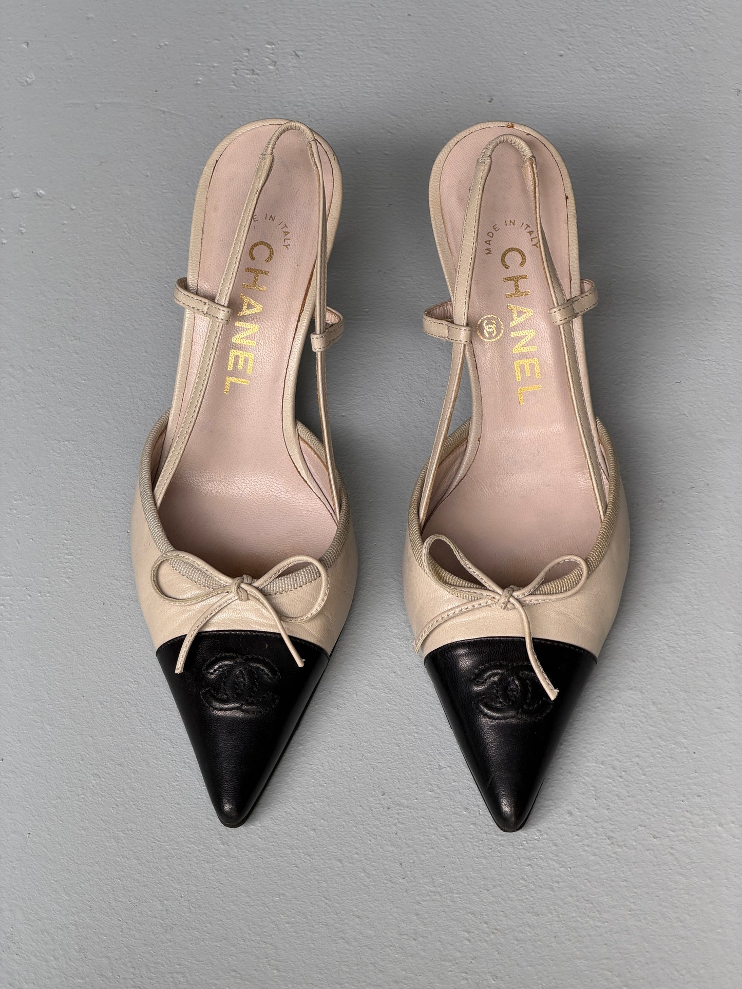 chanel 1990s slingback heels