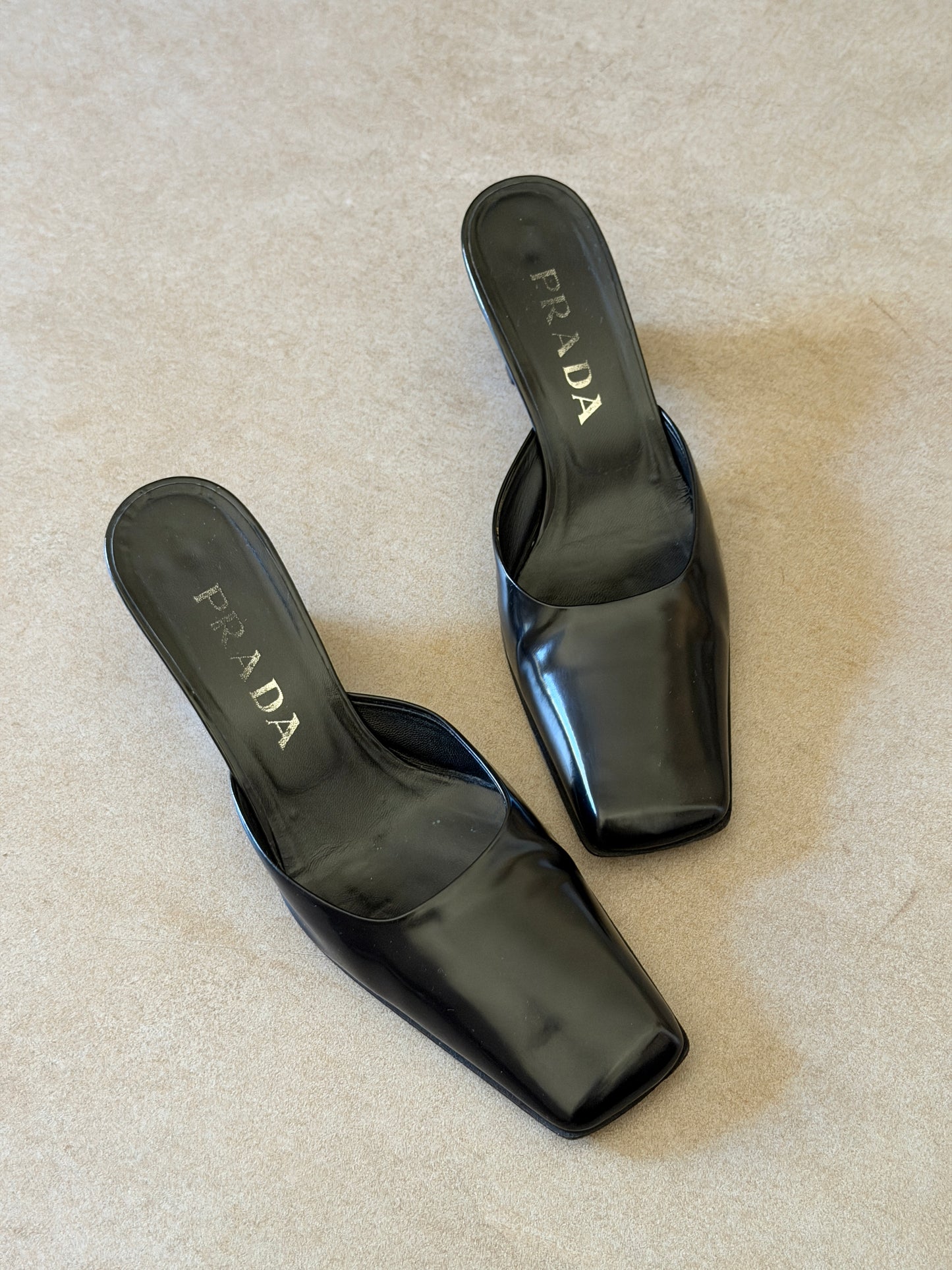 prada spring summer 1999 leather mules