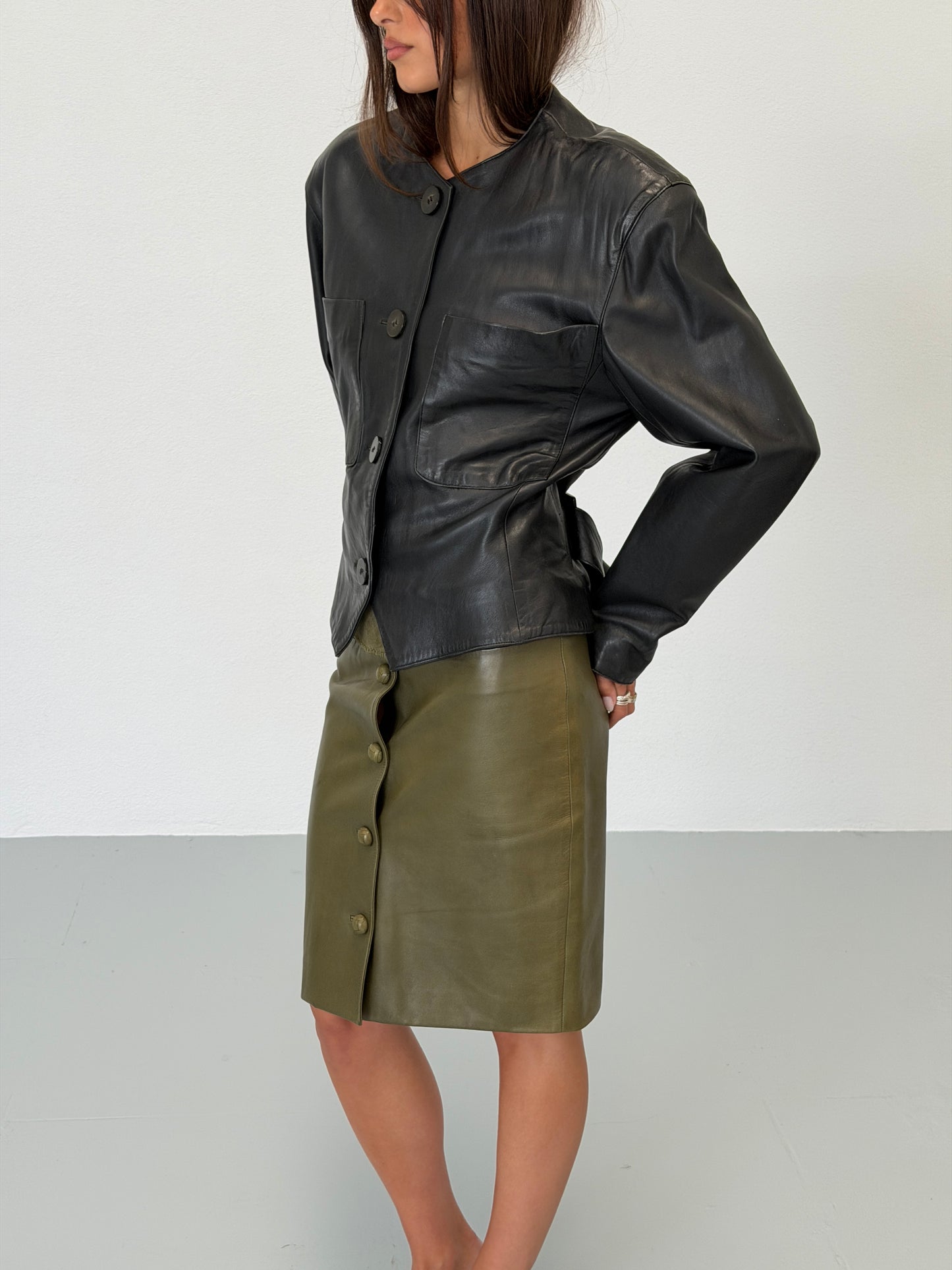 (rare) saint laurent 1980s leather jacket