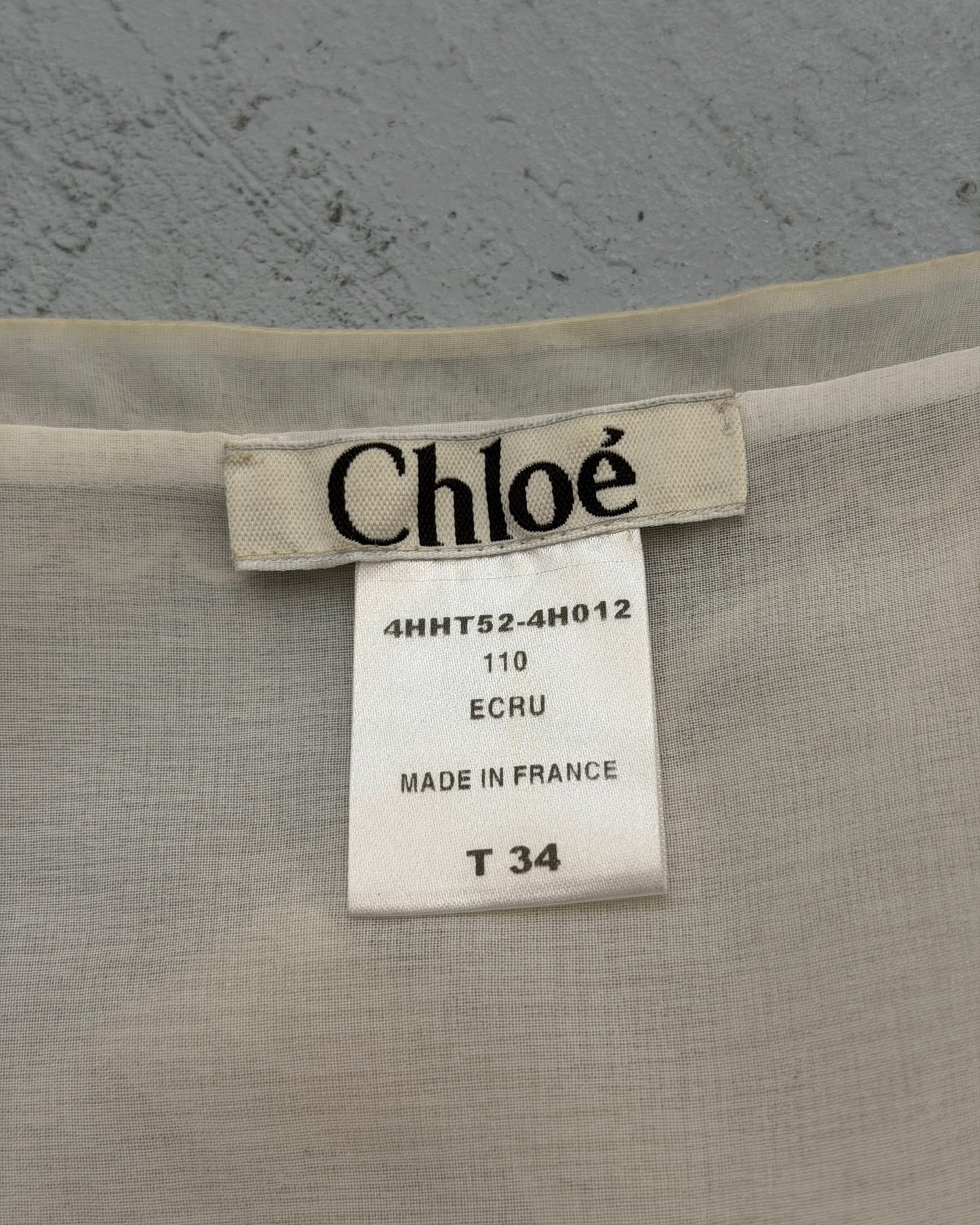 chloé fall 2004 by phoebe philo ivory silk camisole