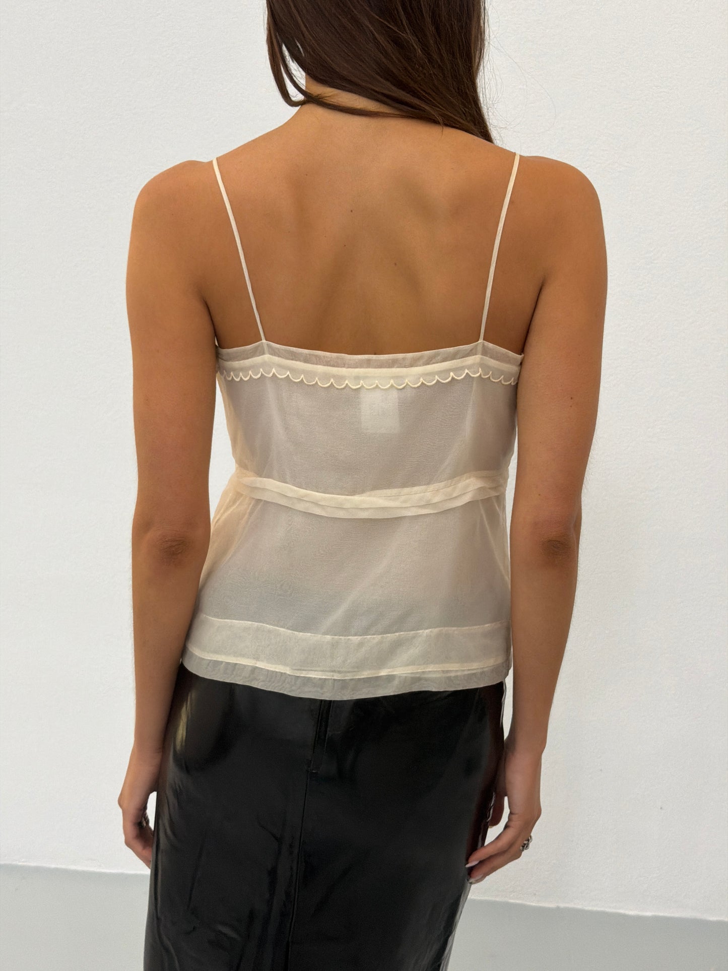 chloé fall 2004 by phoebe philo ivory silk camisole