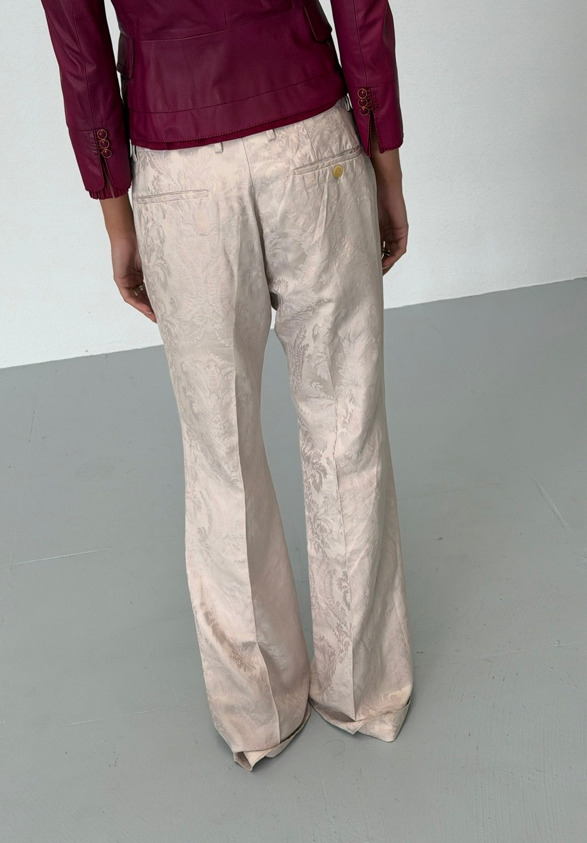 gucci spring 2000 runway damask trousers
