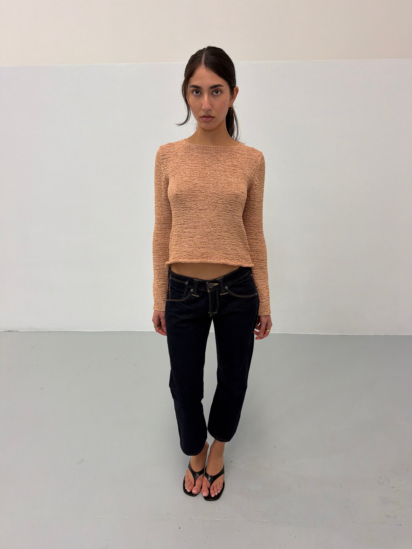 dkny 1990s blush pink knit