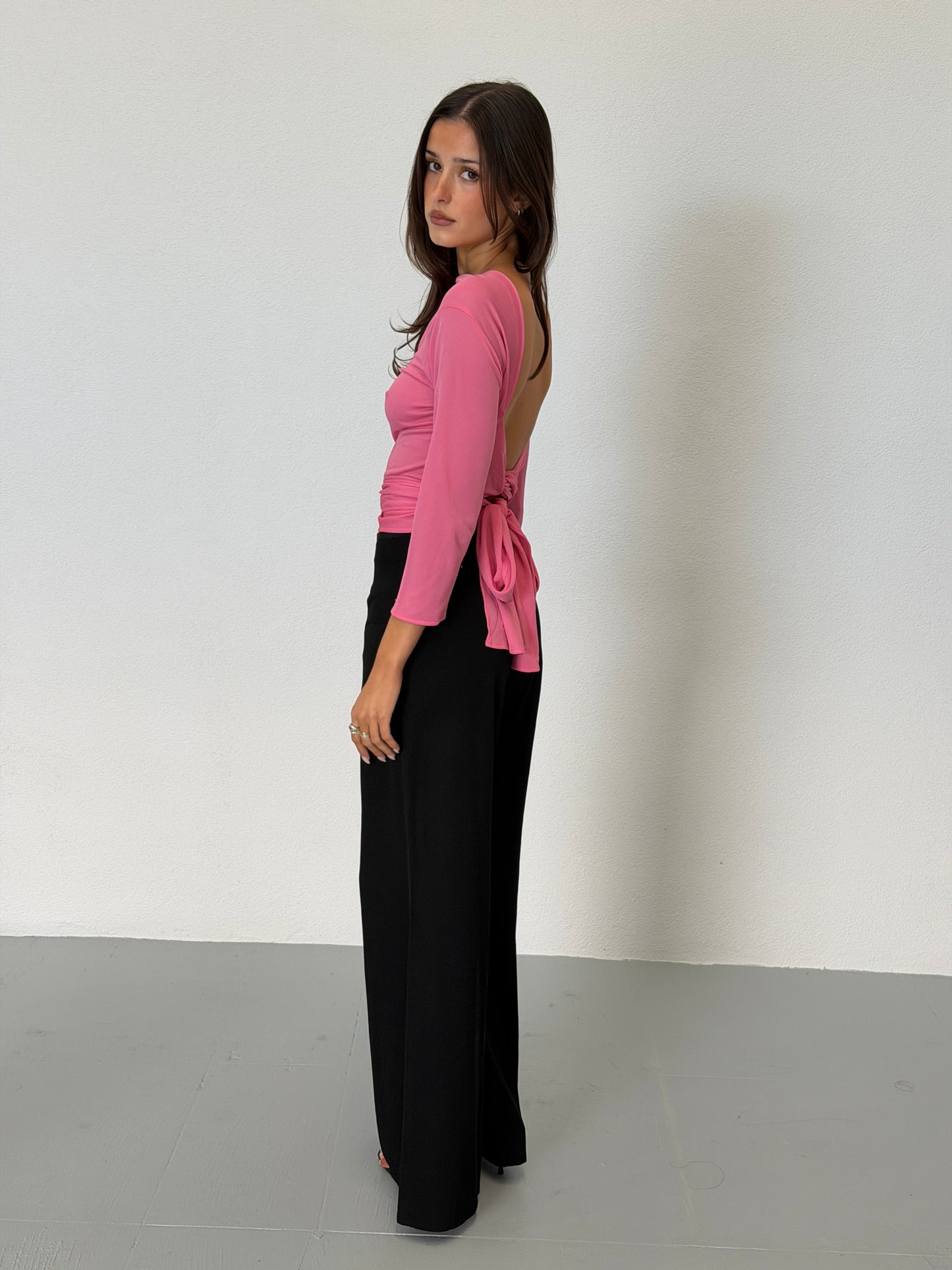 yves saint laurent 1980s backless wrap blouse