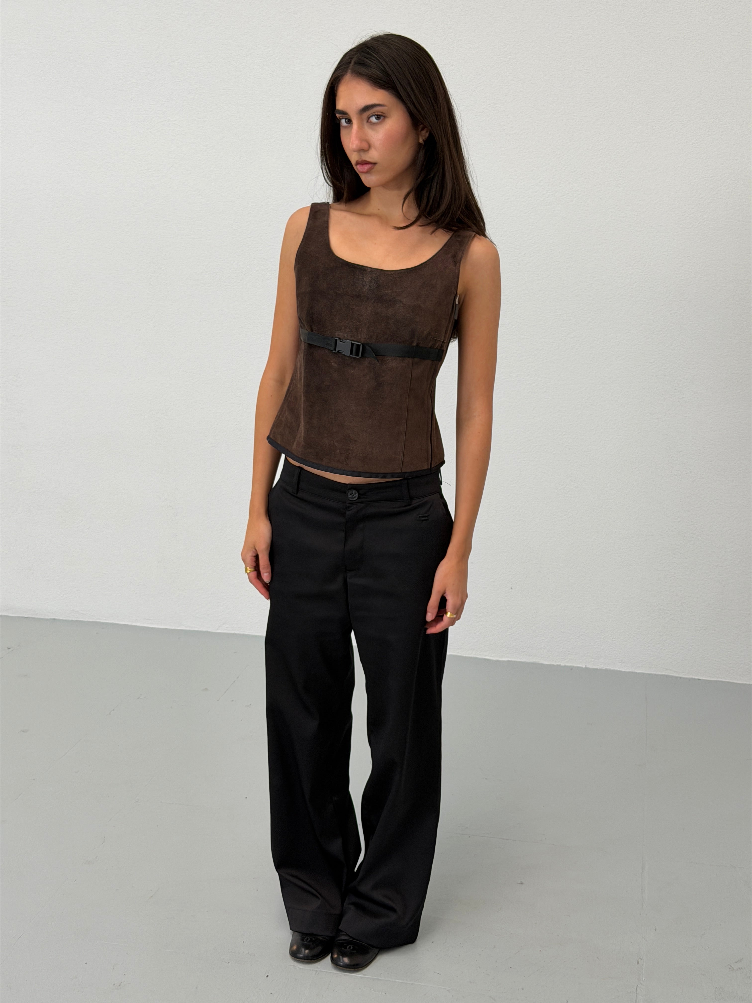 rare) miu miu spring 1999 suede vest – shy