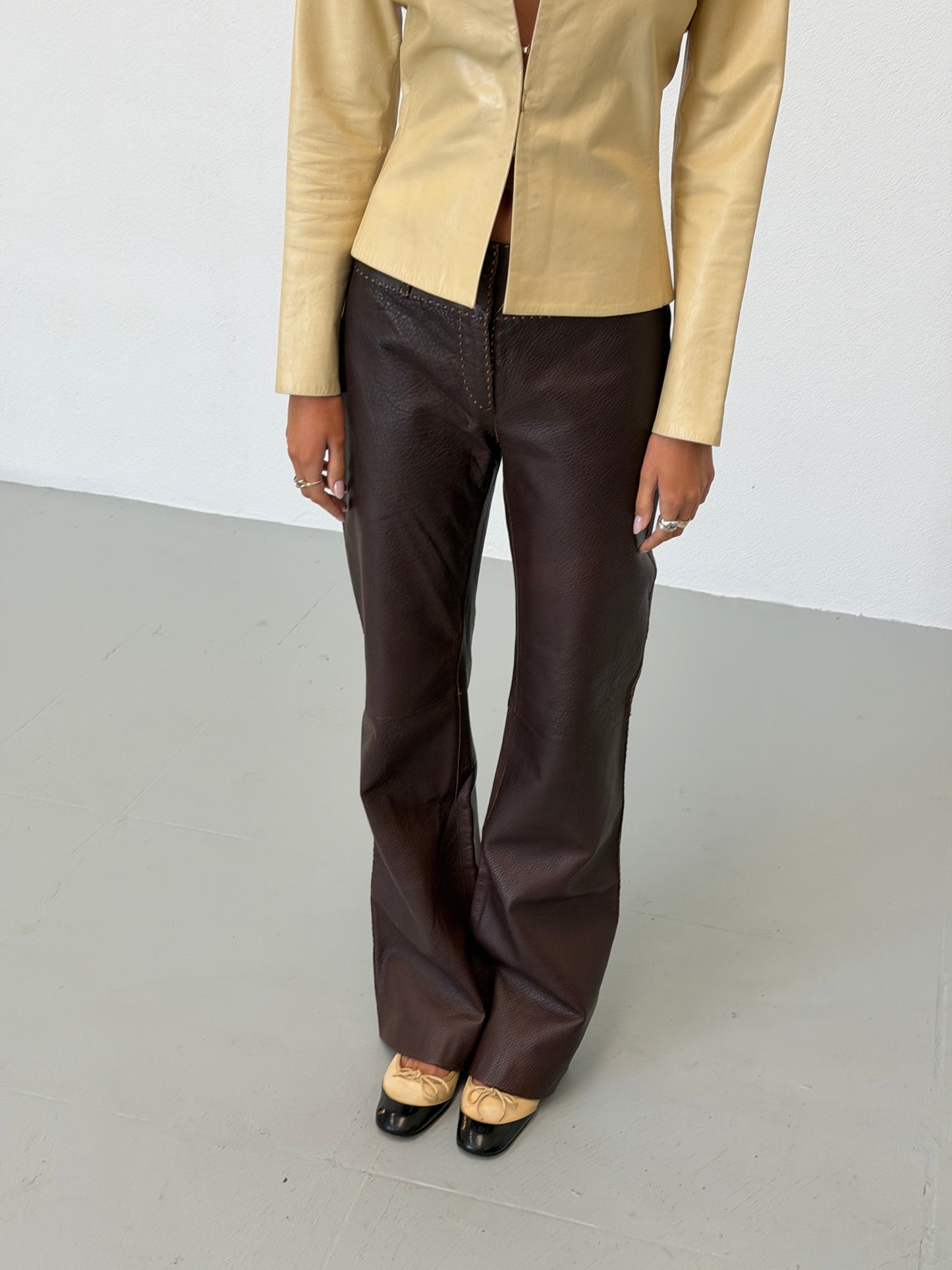 (reserved) fendi fall 2003 leather pants