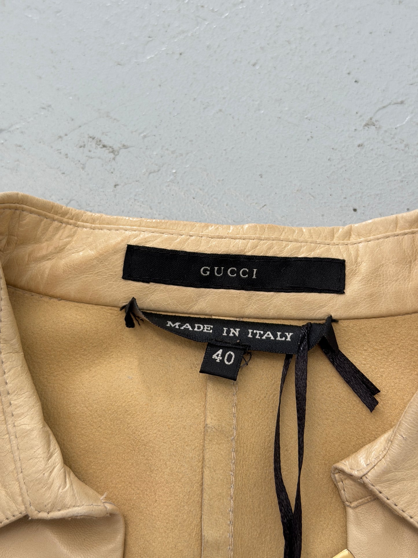 (reserved) gucci fall 1997 leather jacket