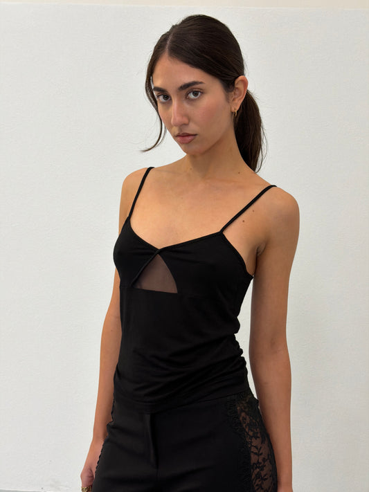 fendi 1990s sheer cut camisole