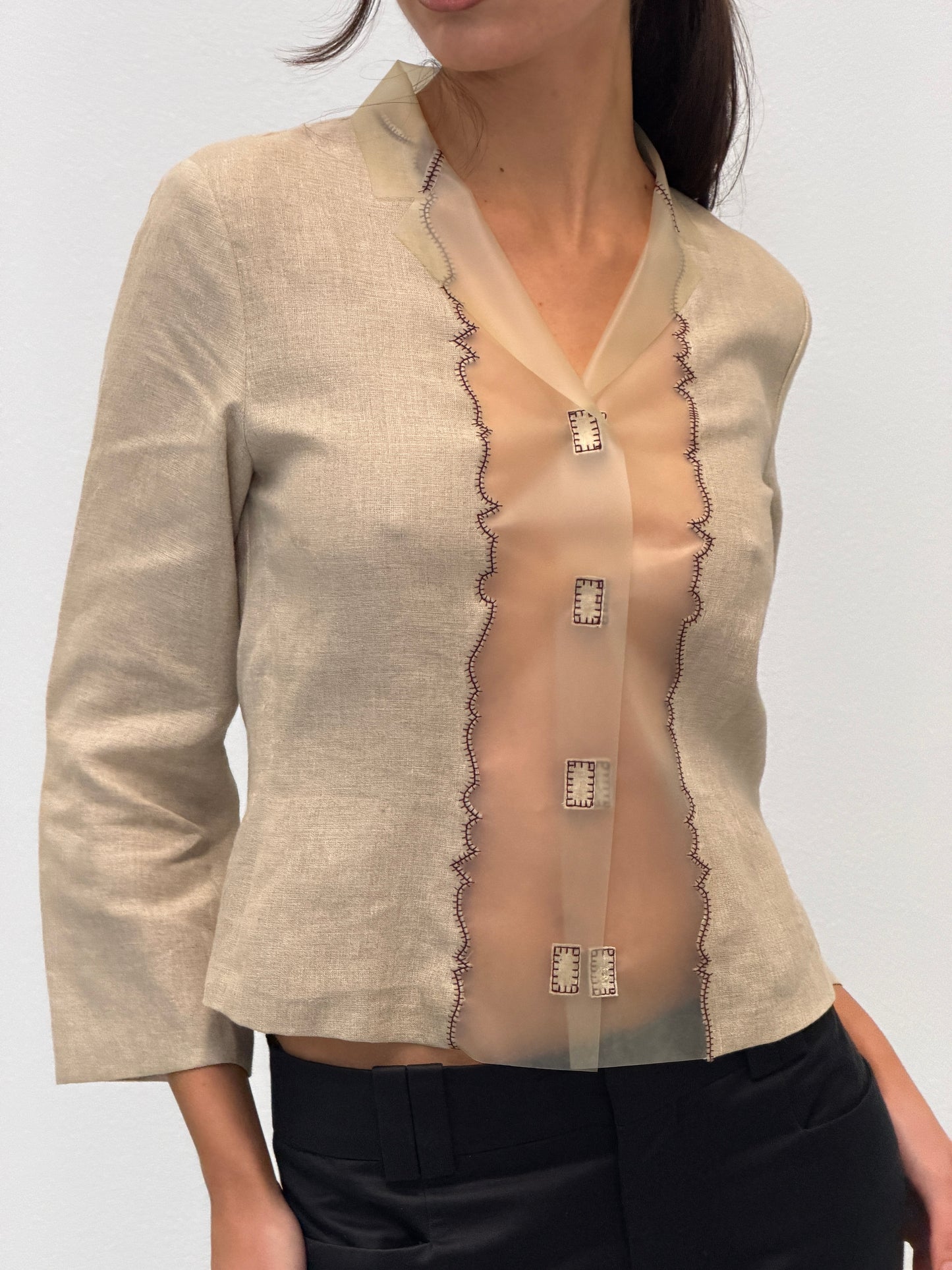 (permanent collection) prada spring 1998 glaze cotton jacket