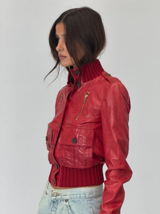 gucci cruise 2006 madonna leather cargo jacket