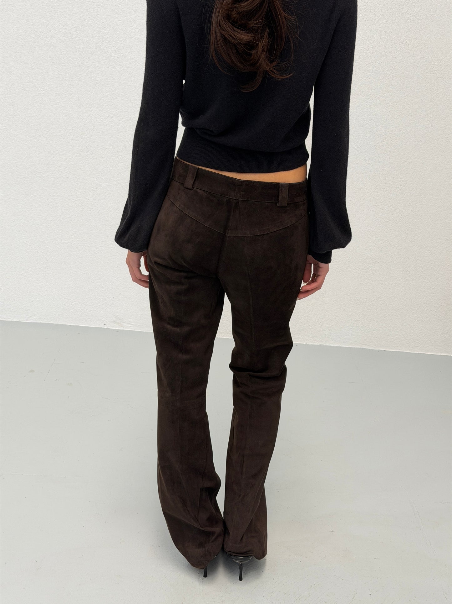 (reserved) gucci by tom ford 1990s suede trousers