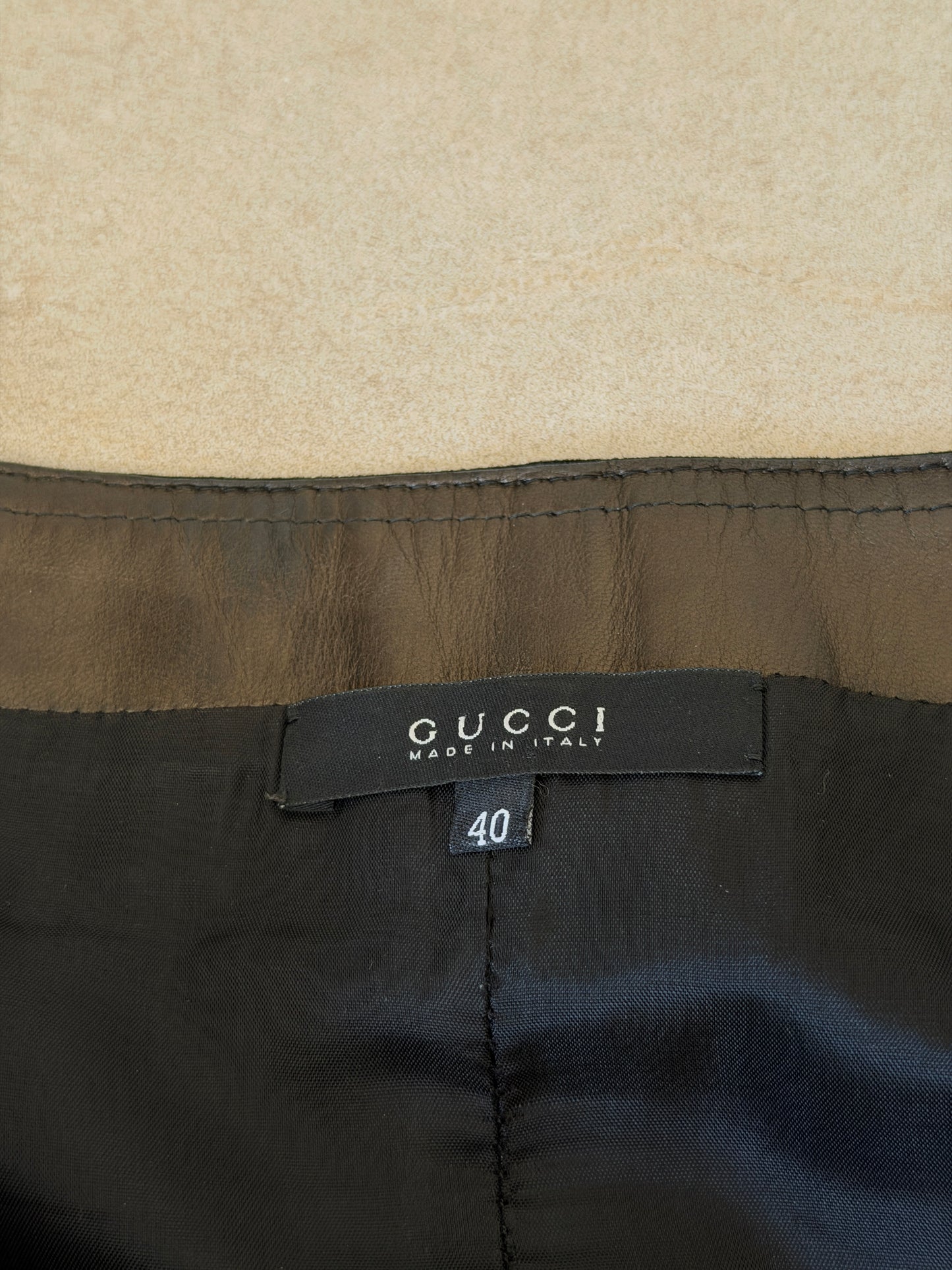 90s gucci by tom ford leather skirt