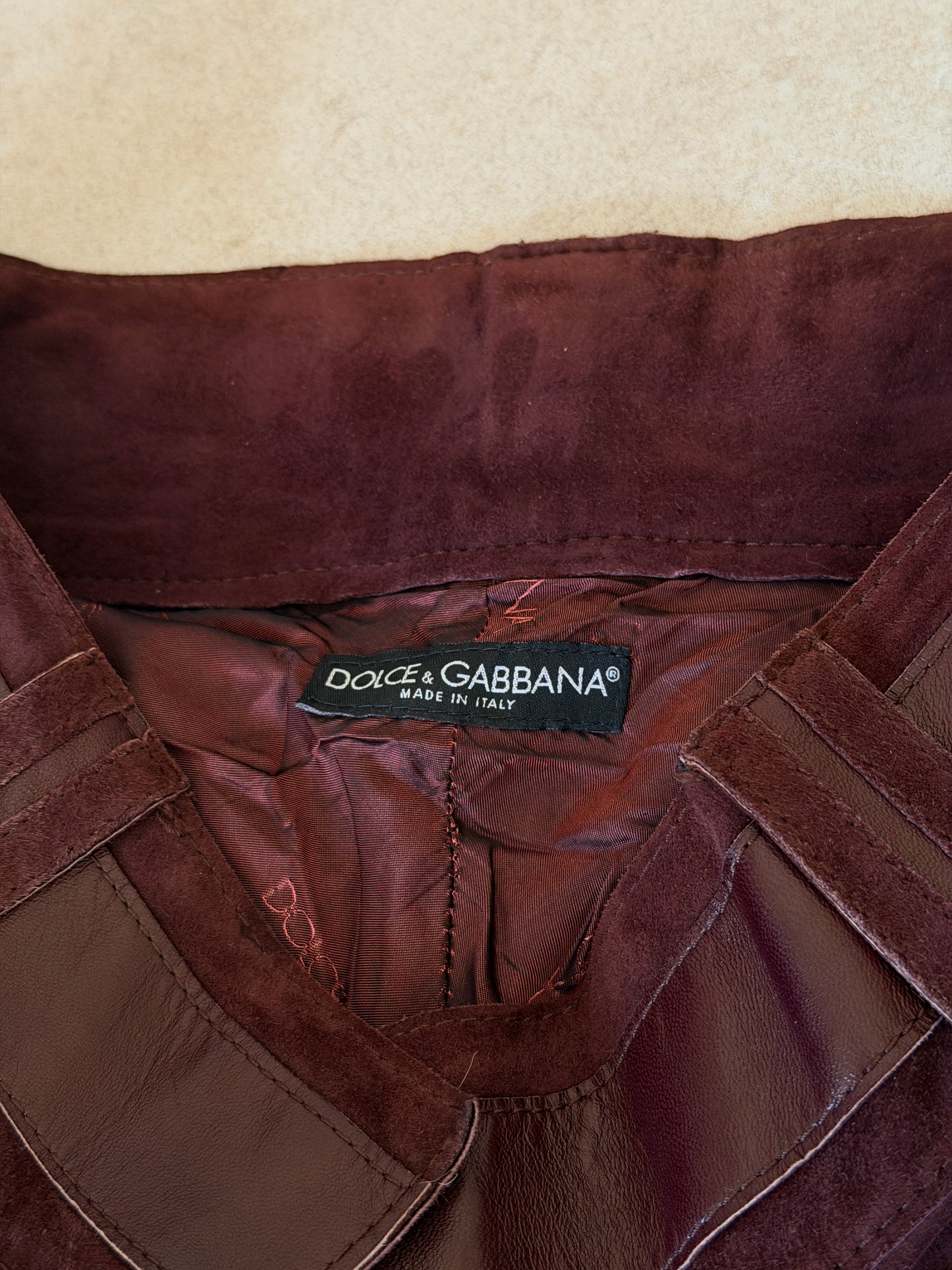 dolce & gabbana fall winter 2001 leather pants