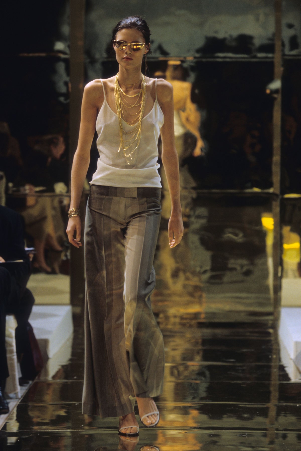chloé spring 2000 runway by stella mccartney striped trousers