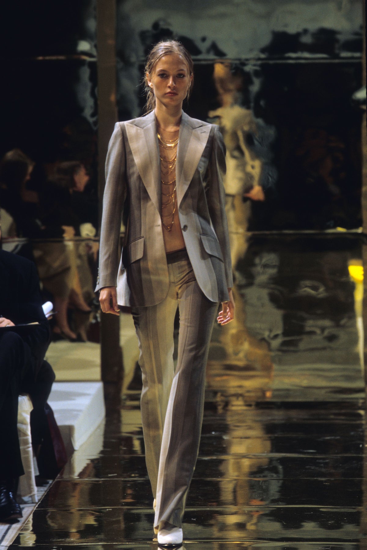 chloé spring 2000 runway by stella mccartney striped trousers