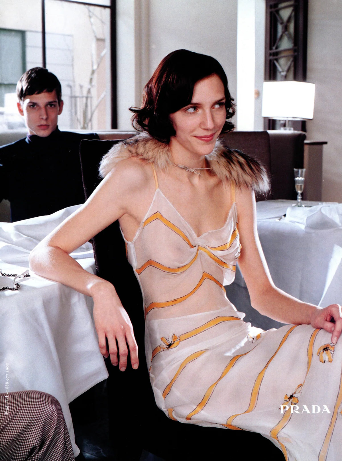 (archival) prada fall 2000 runway silk dress