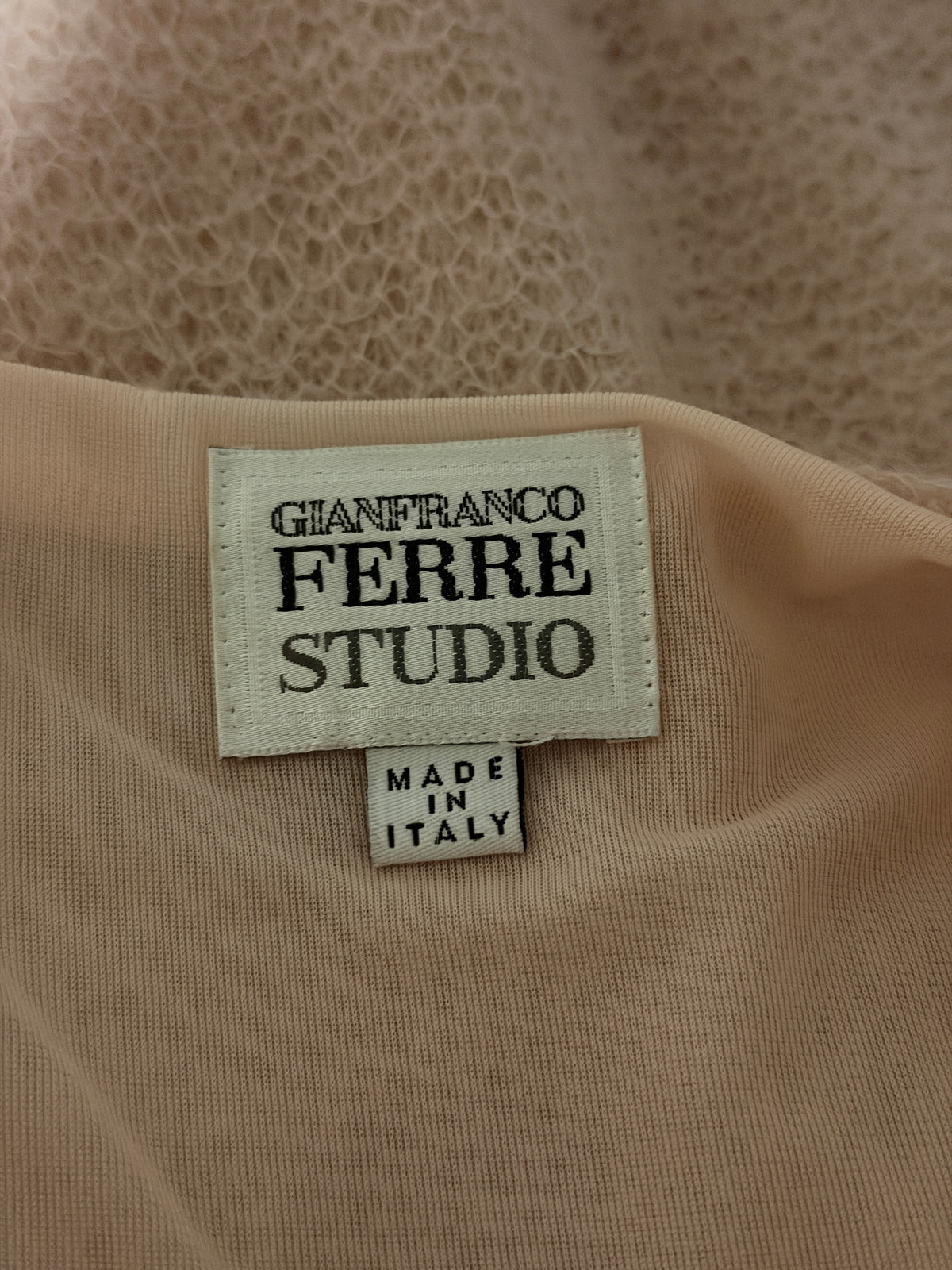gianfranco ferre 1980s pink mohair knit dress
