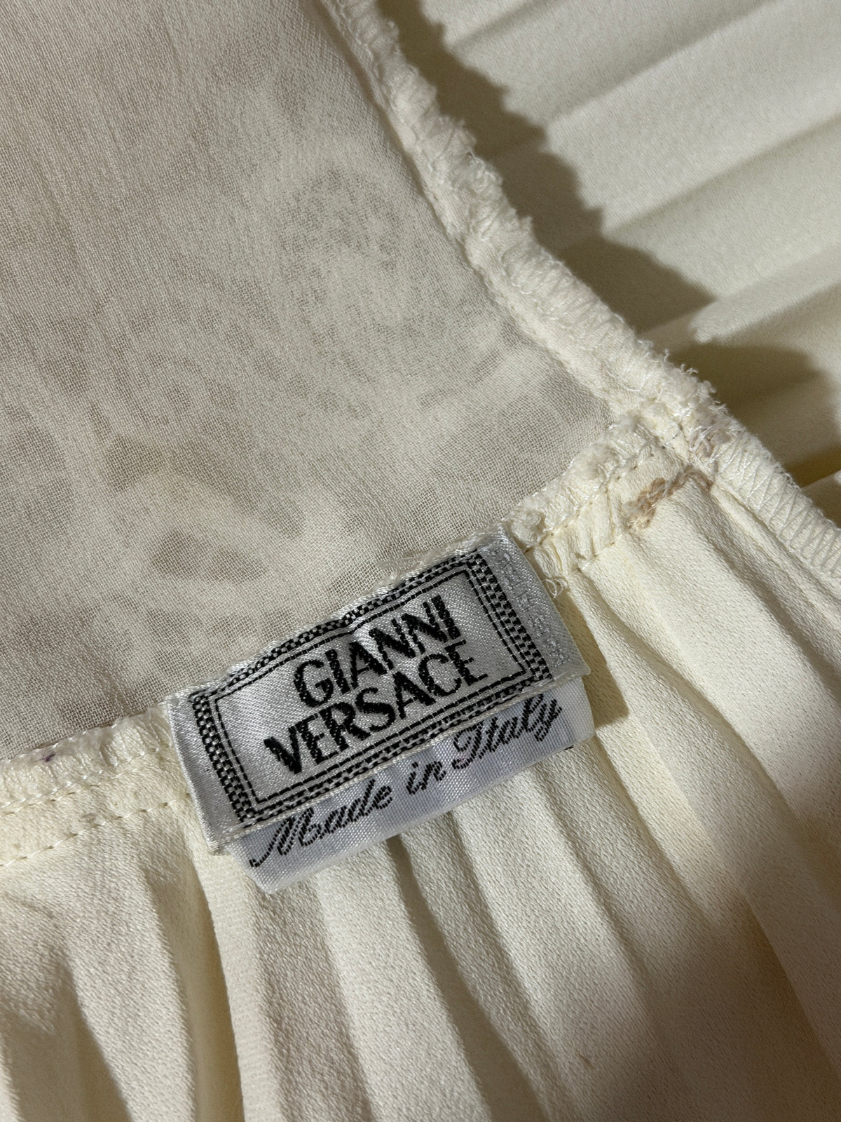 (archival) gianni versace couture spring 1994 ivory lace panel camisole dress