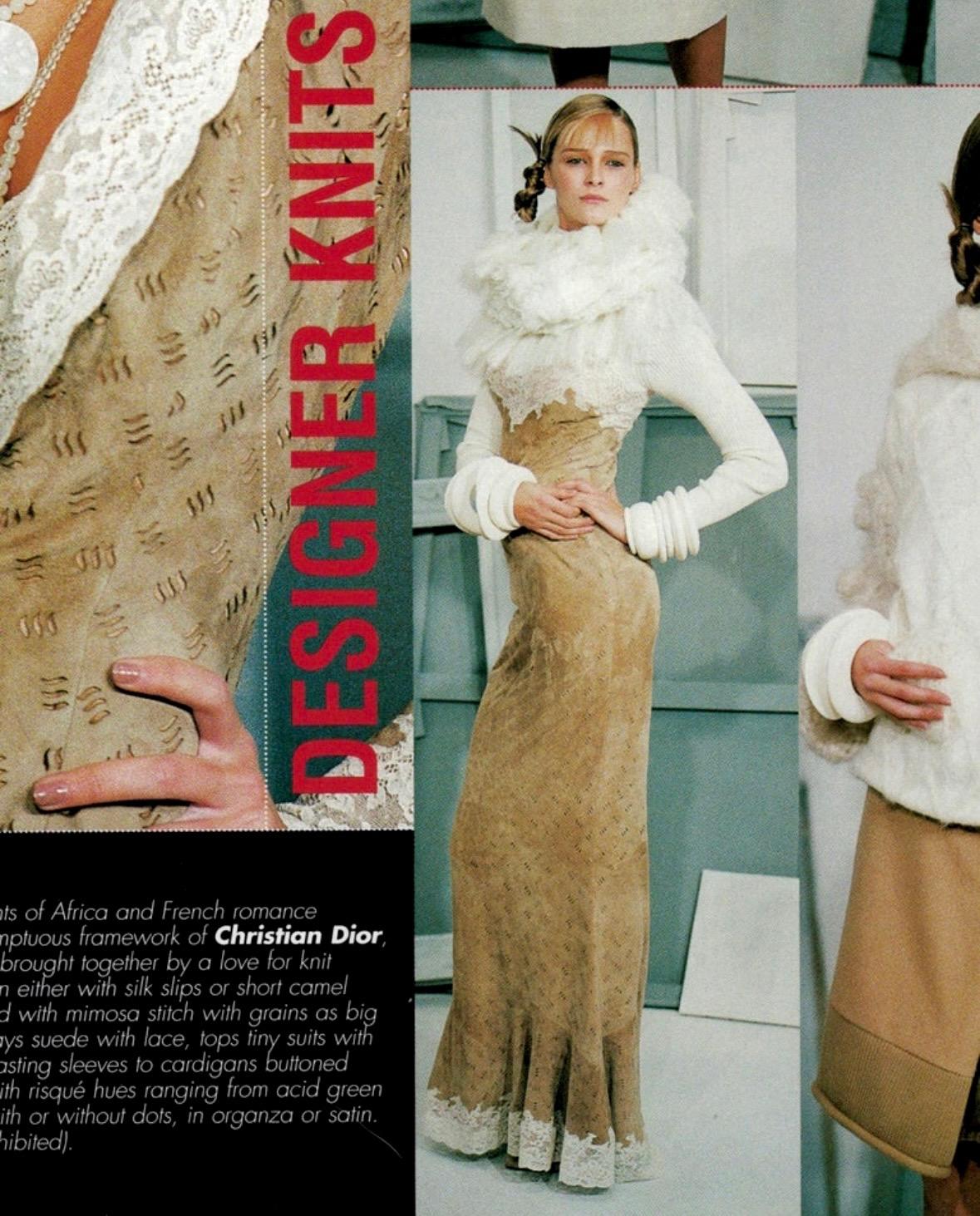 (rare) christian dior by john galliano fall winter 1999 suede slip dress