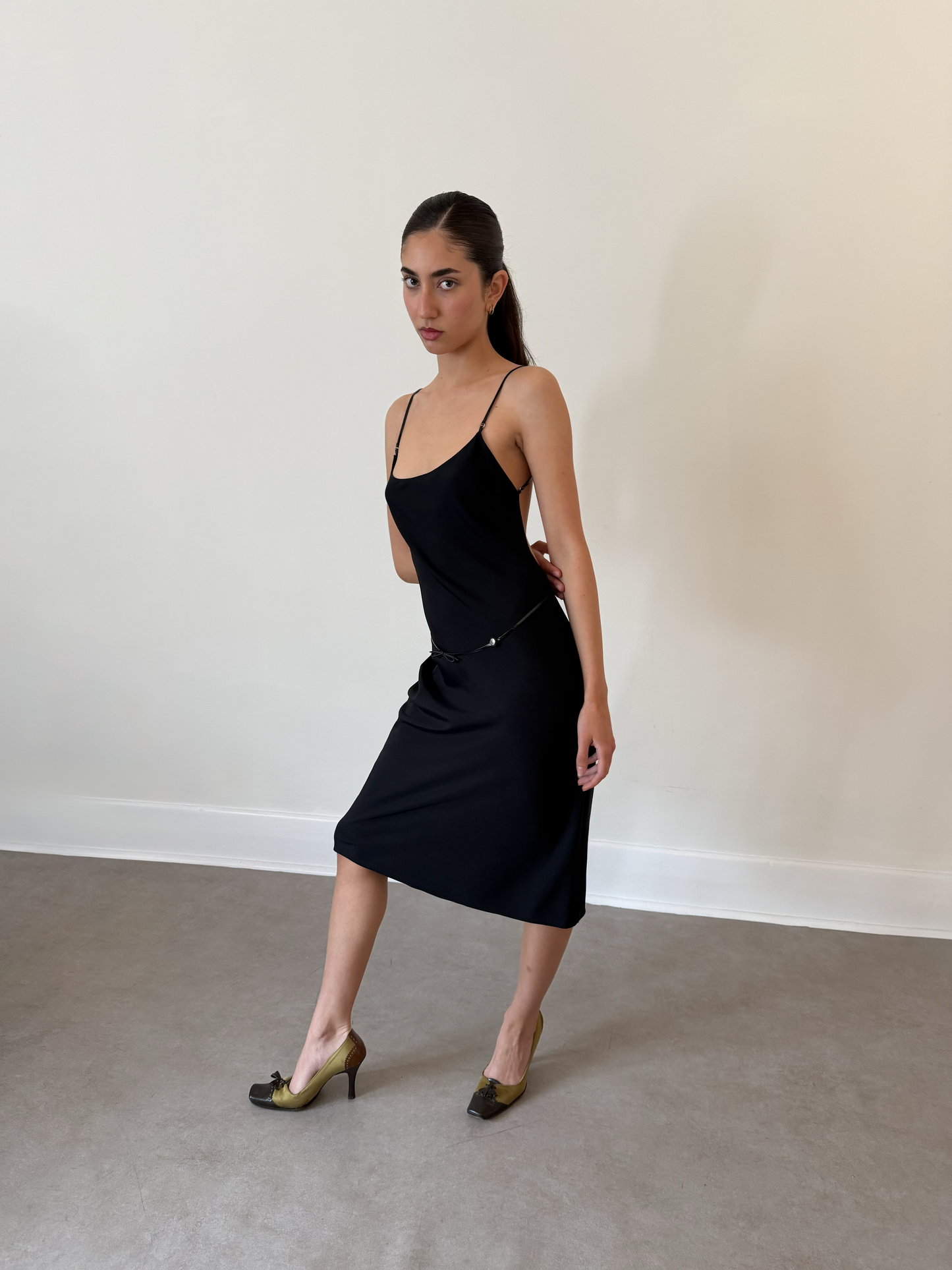 (permanent collection) prada spring summer 2000 leather strap dress