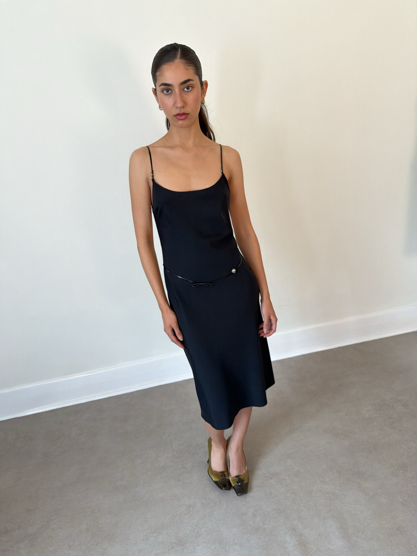 (permanent collection) prada spring summer 2000 leather strap dress