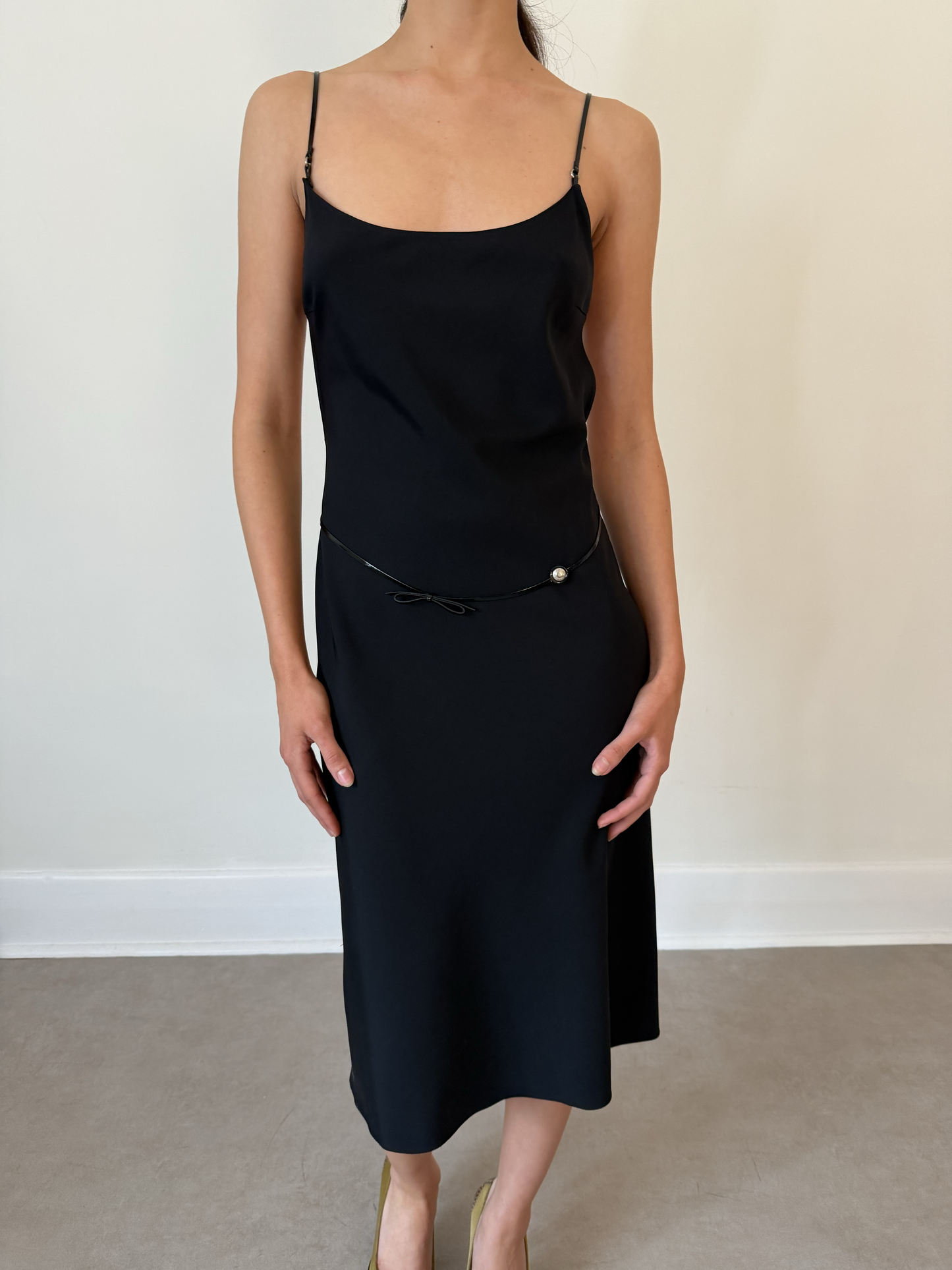 (permanent collection) prada spring summer 2000 leather strap dress