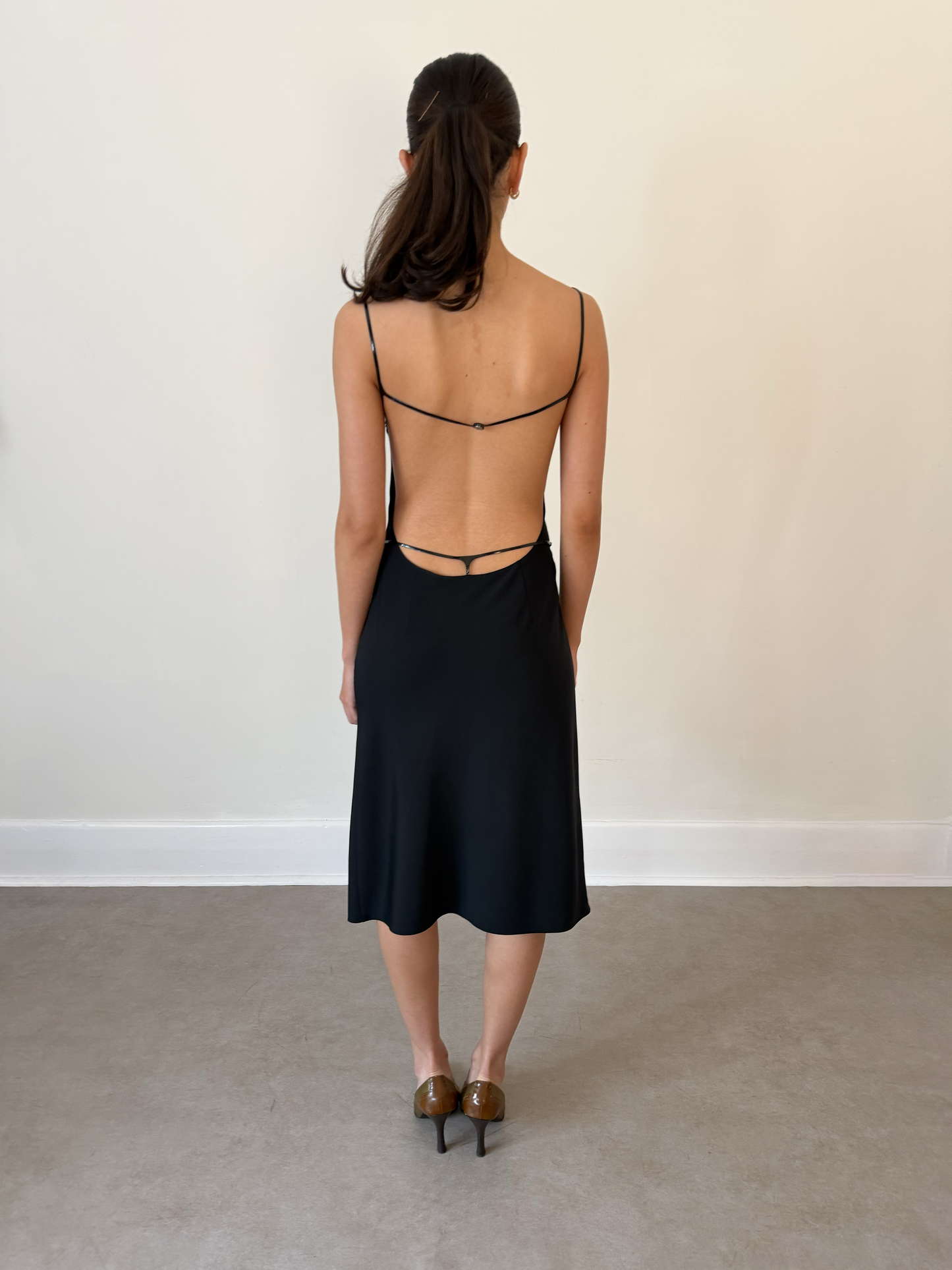 (permanent collection) prada spring summer 2000 leather strap dress