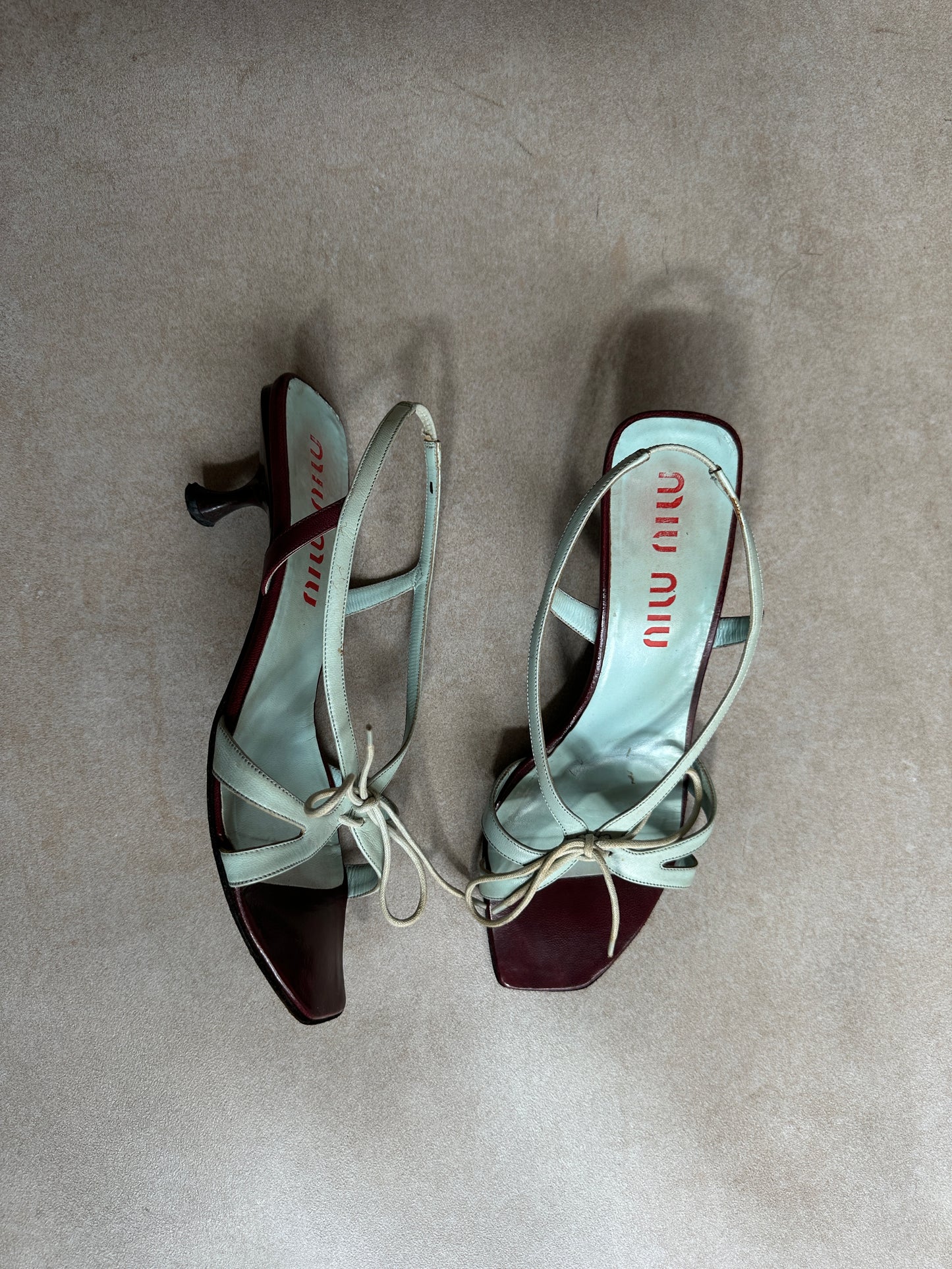 (rare) miu miu ss 2000 butterfly heels