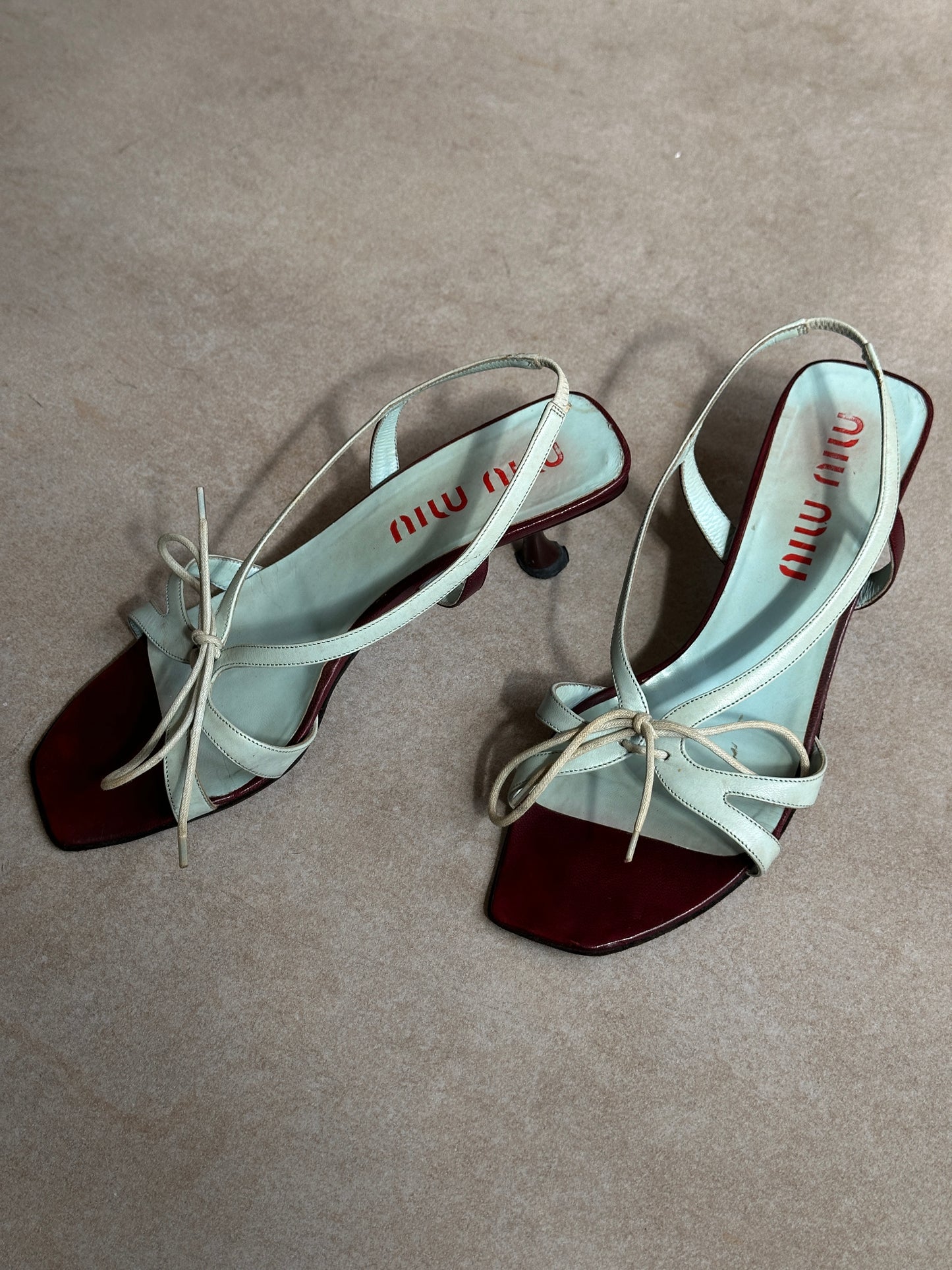 (rare) miu miu ss 2000 butterfly heels