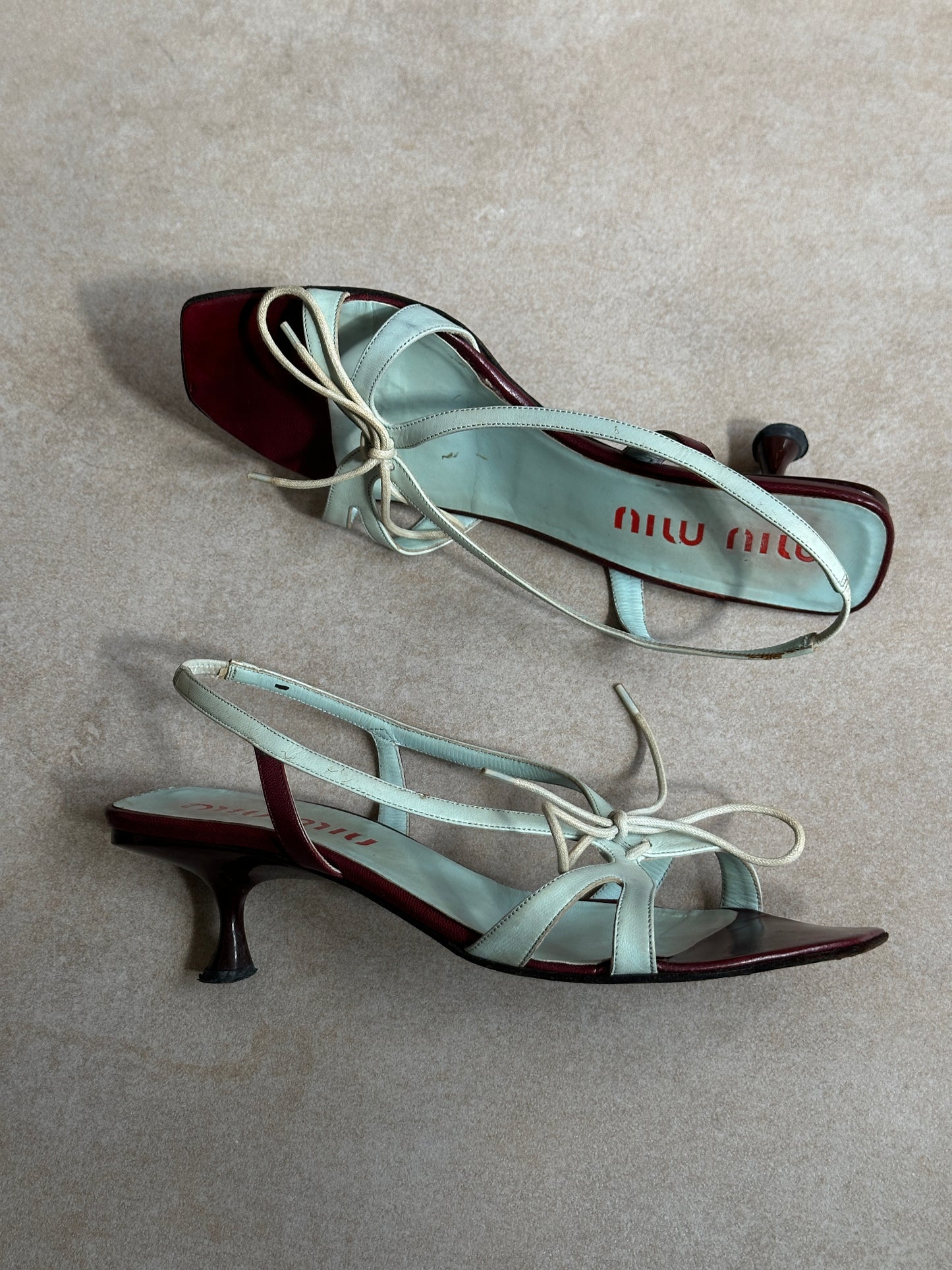 (rare) miu miu ss 2000 butterfly heels