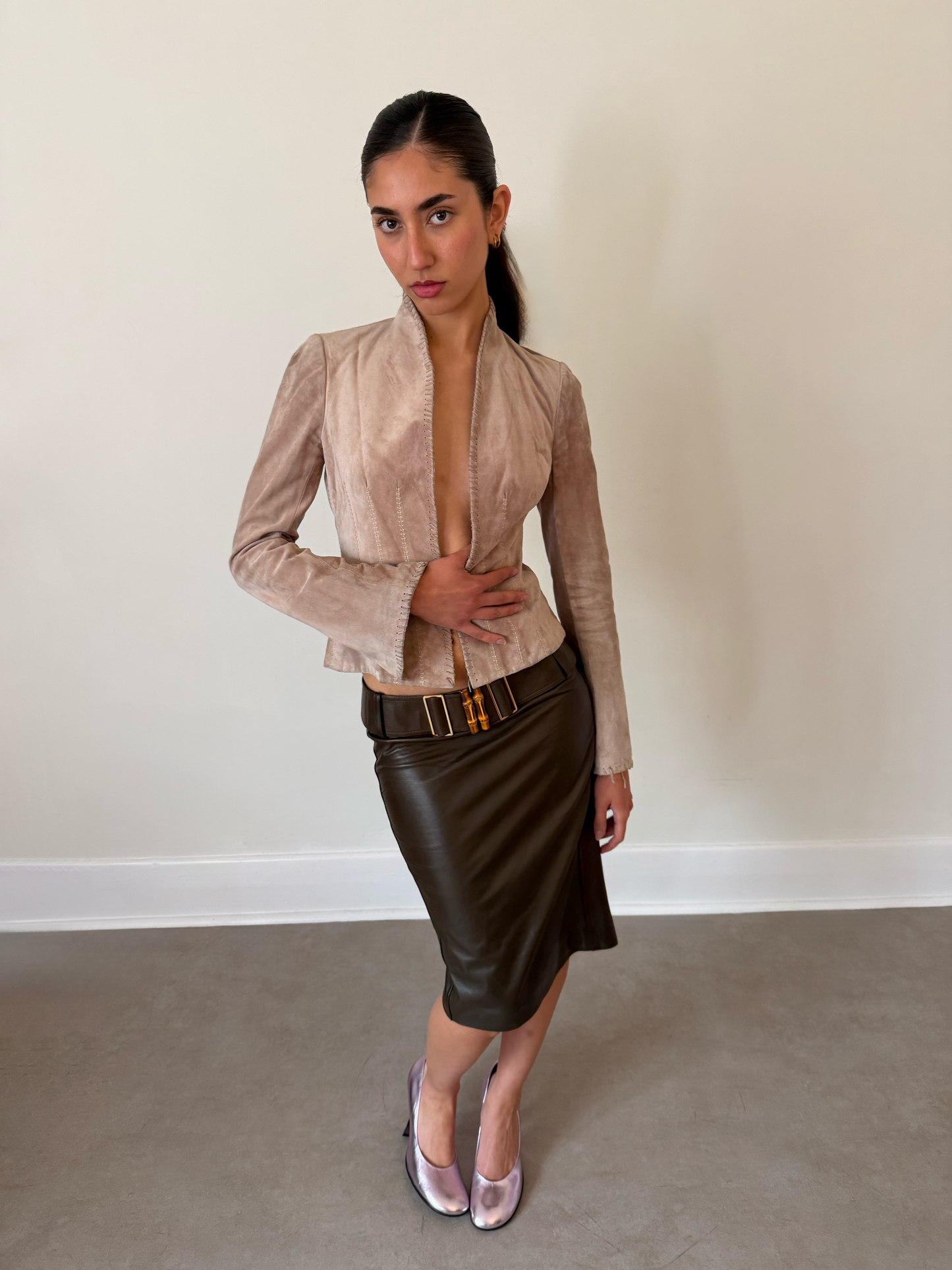 (permanent collection) 90s gucci by tom ford leather skirt